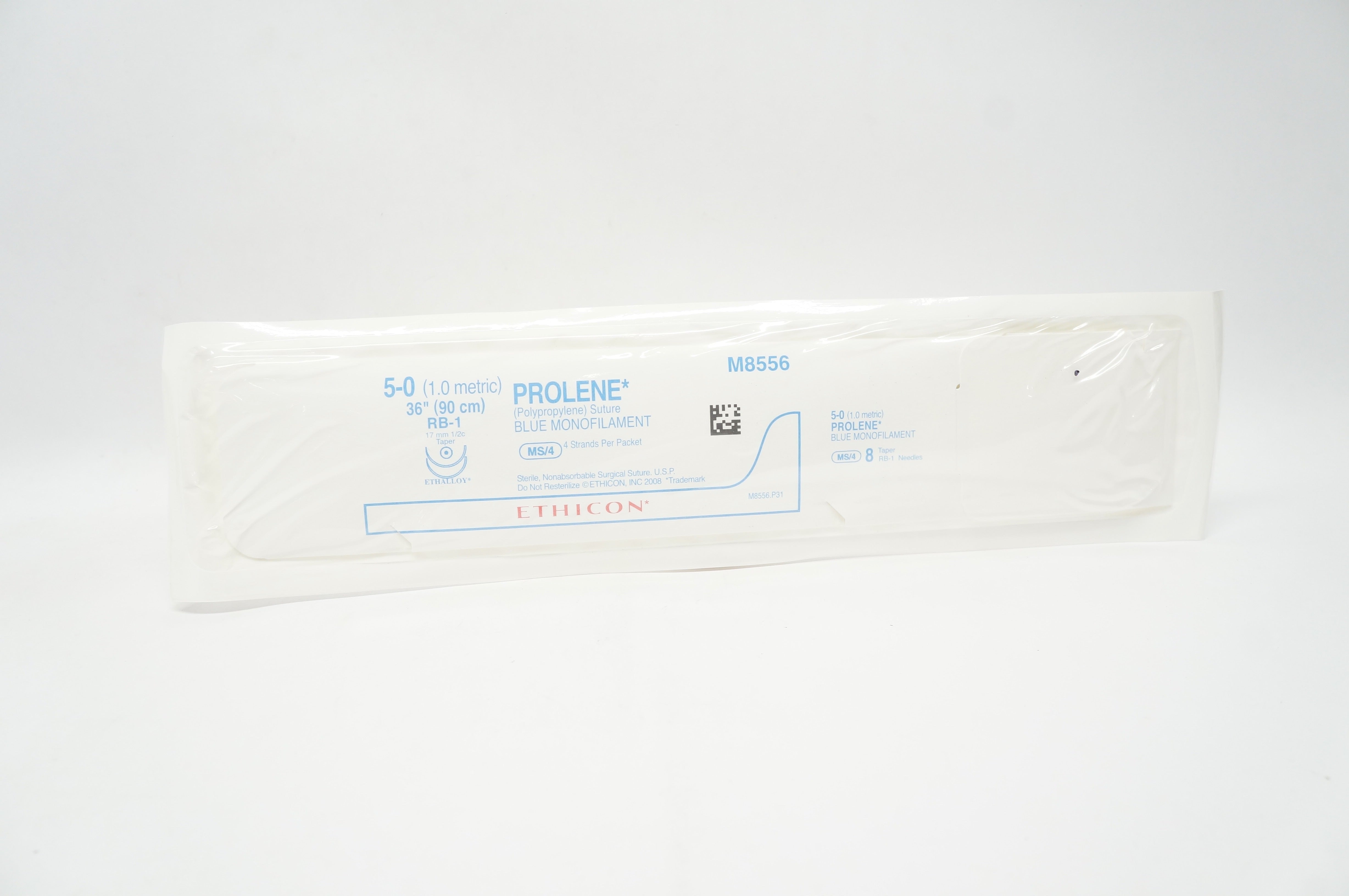 Ethicon M8556 5-0 PROLENE Polypropylene Stre RB-1 17mm 1/2c Taper, 36inch (x)