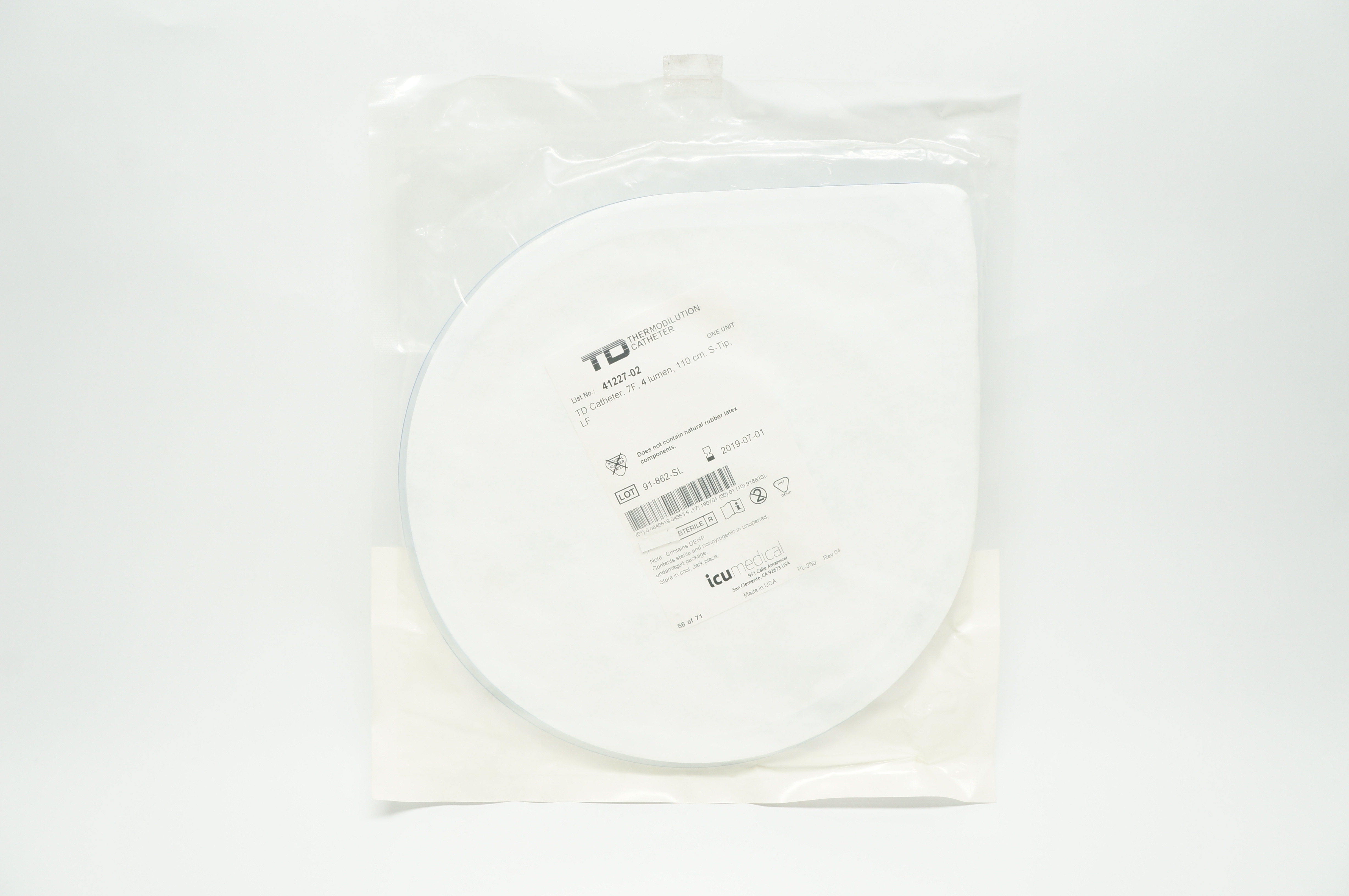 ICU Medical 41227-02 Thermodilution Cath. 7F, 4 Lumen, 110cm S-Tip (x)