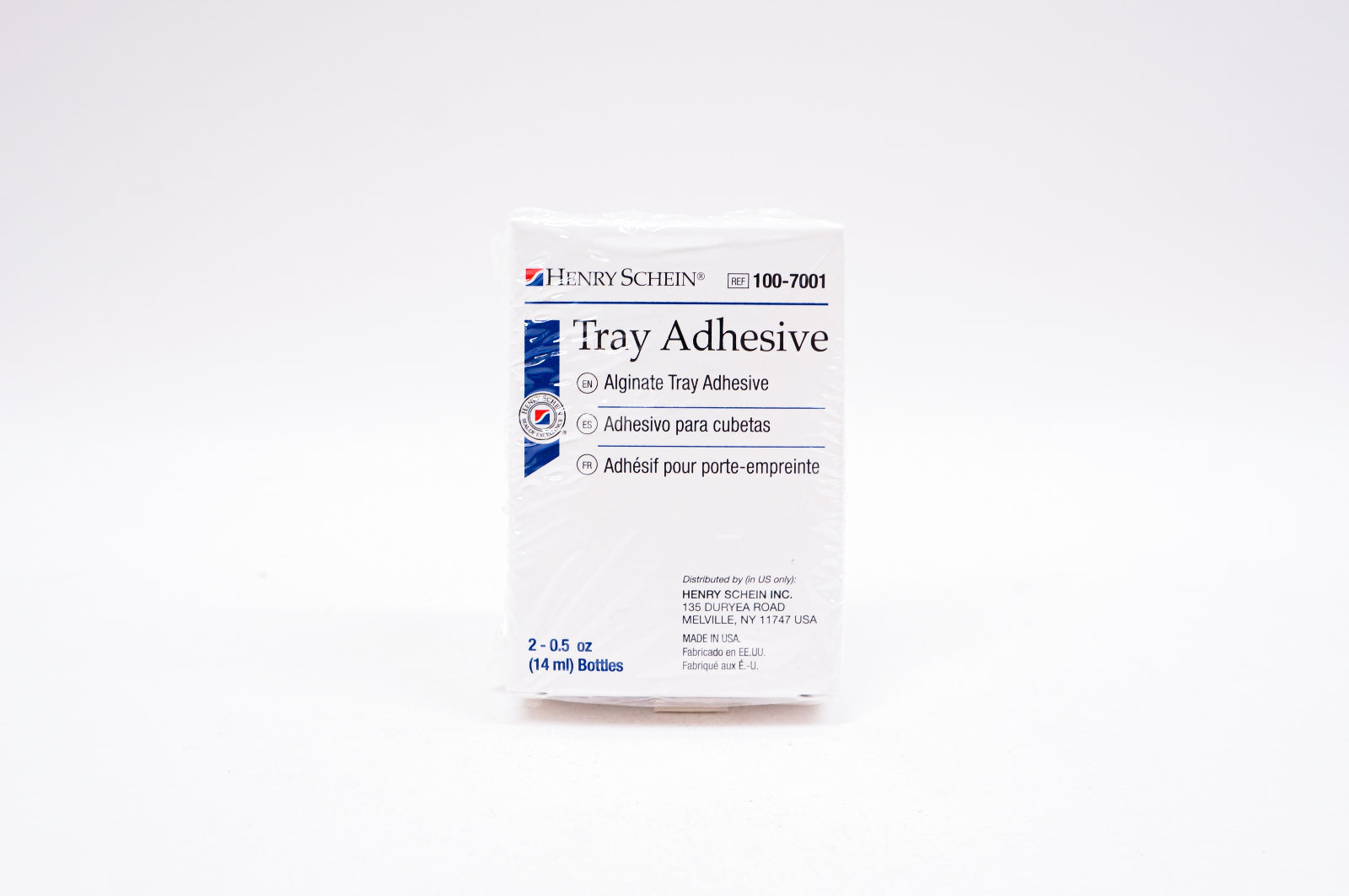 Henry Schein 100-7001 Tray Adhesive 2-0.5oz Bottles