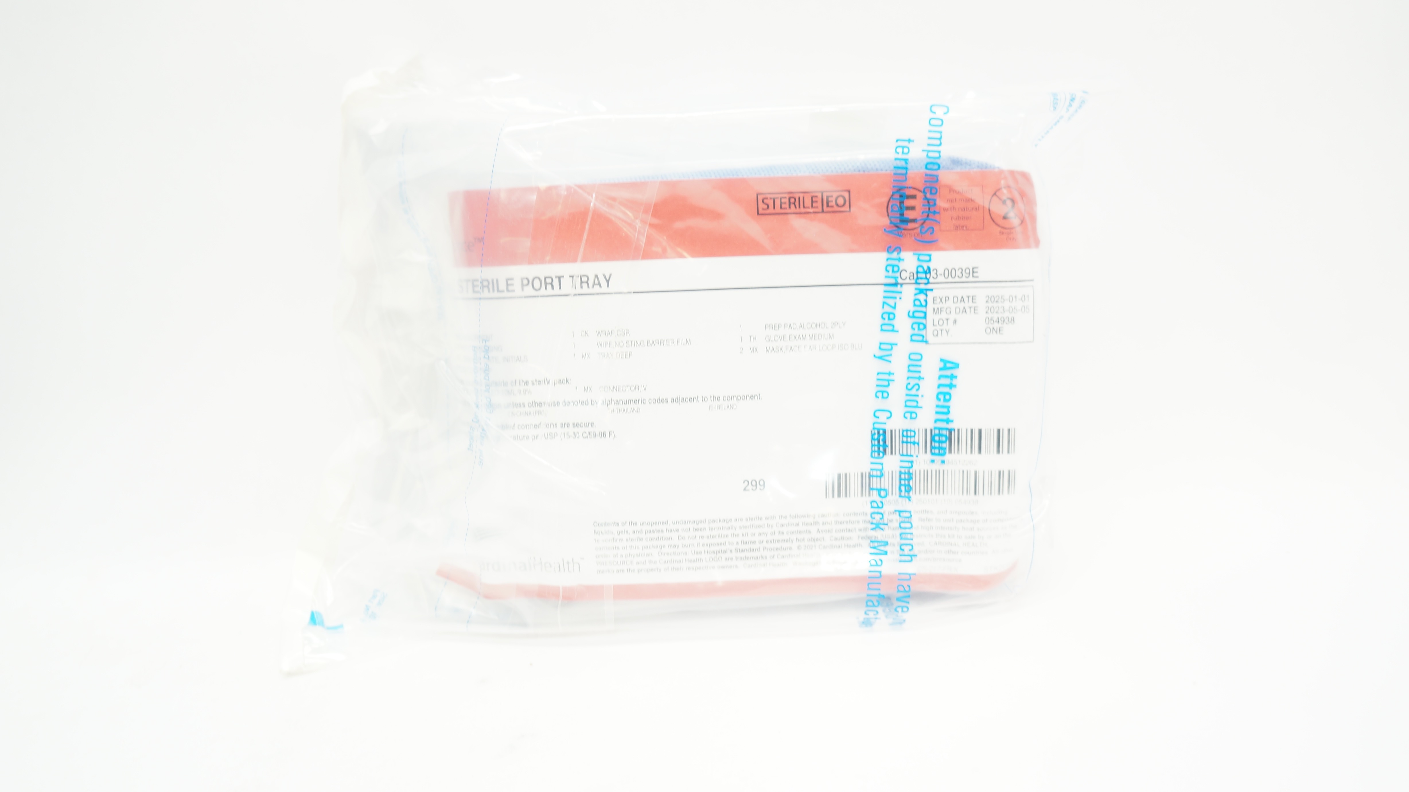 Cardinal Health 03-0039E Presouce MGUH Sterile Port Tray