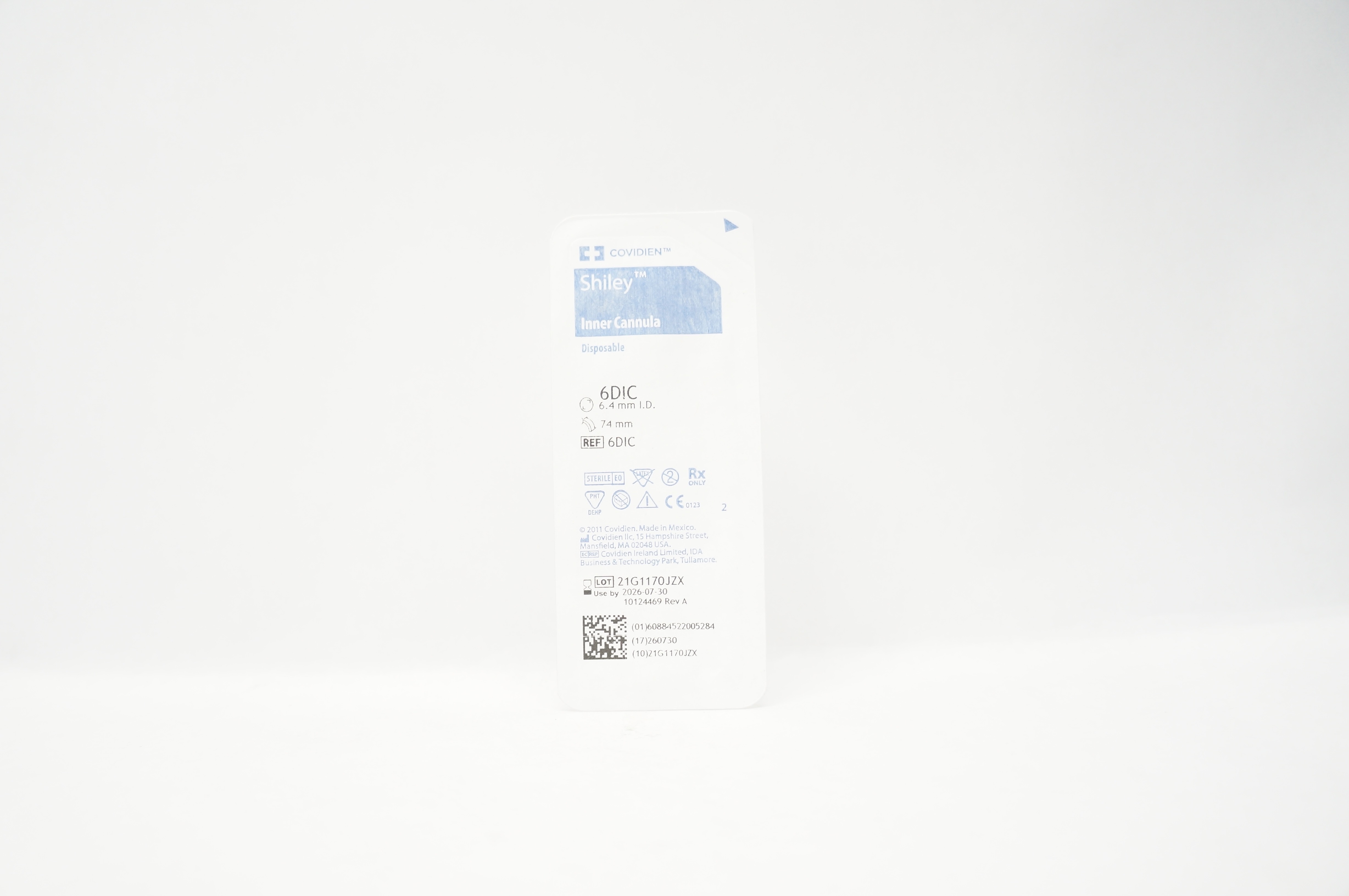 Covidien 6DIC Shiley Inner Cannula Disposable 6.4mm I.D. x 74mm