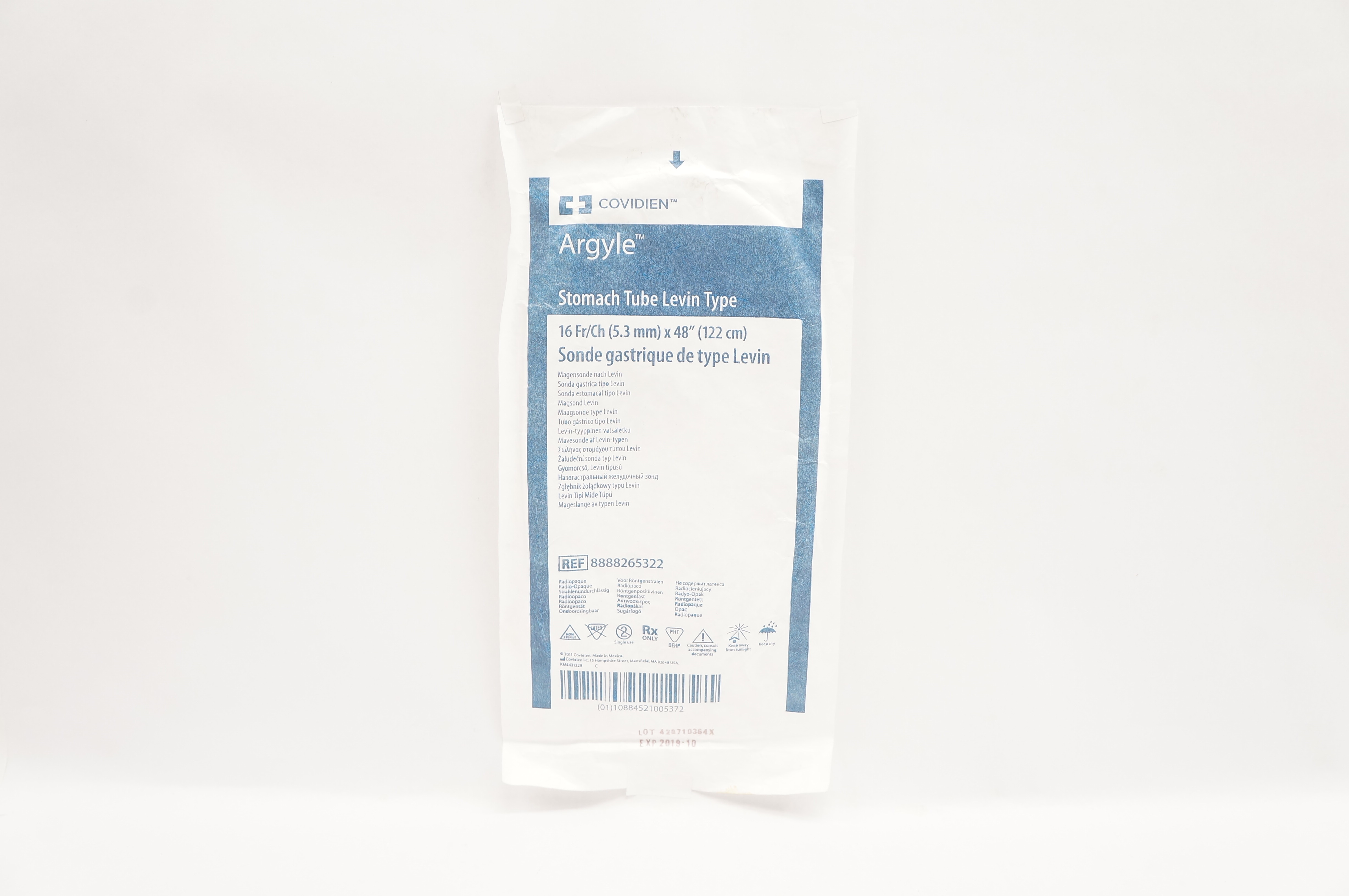 Covidien 8888265322 Argyle Stomach Tube Levin Type 16Fr/Ch x 48 inch (x)