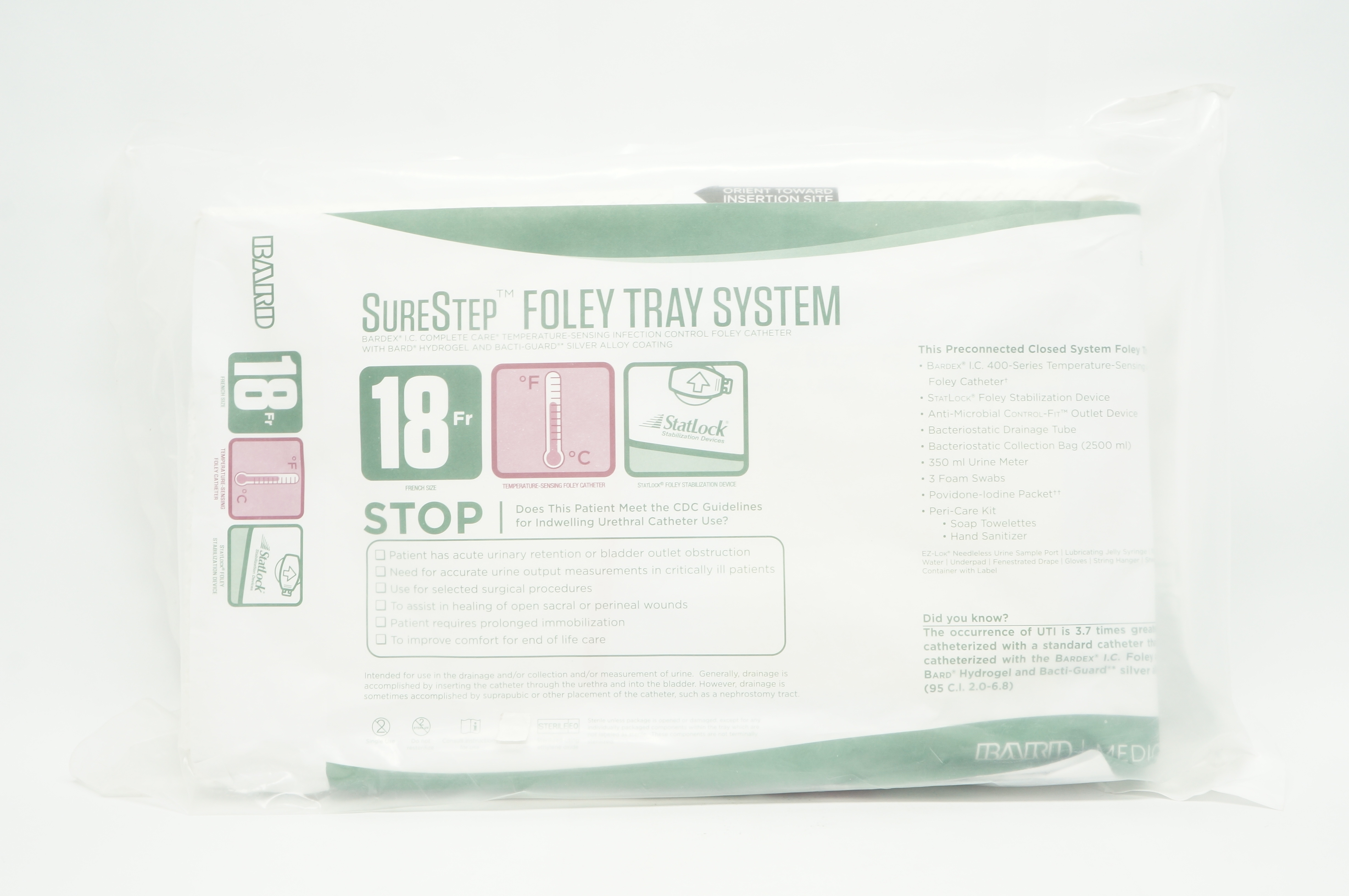 Bard A319418AM SureStep Foley Tray System 18Fr