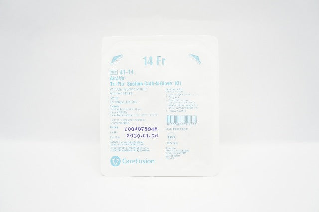 CareFusion 41-14 AirLife Tri-Flo Suction Catheter-N-Glove Kit 14Fr (x)