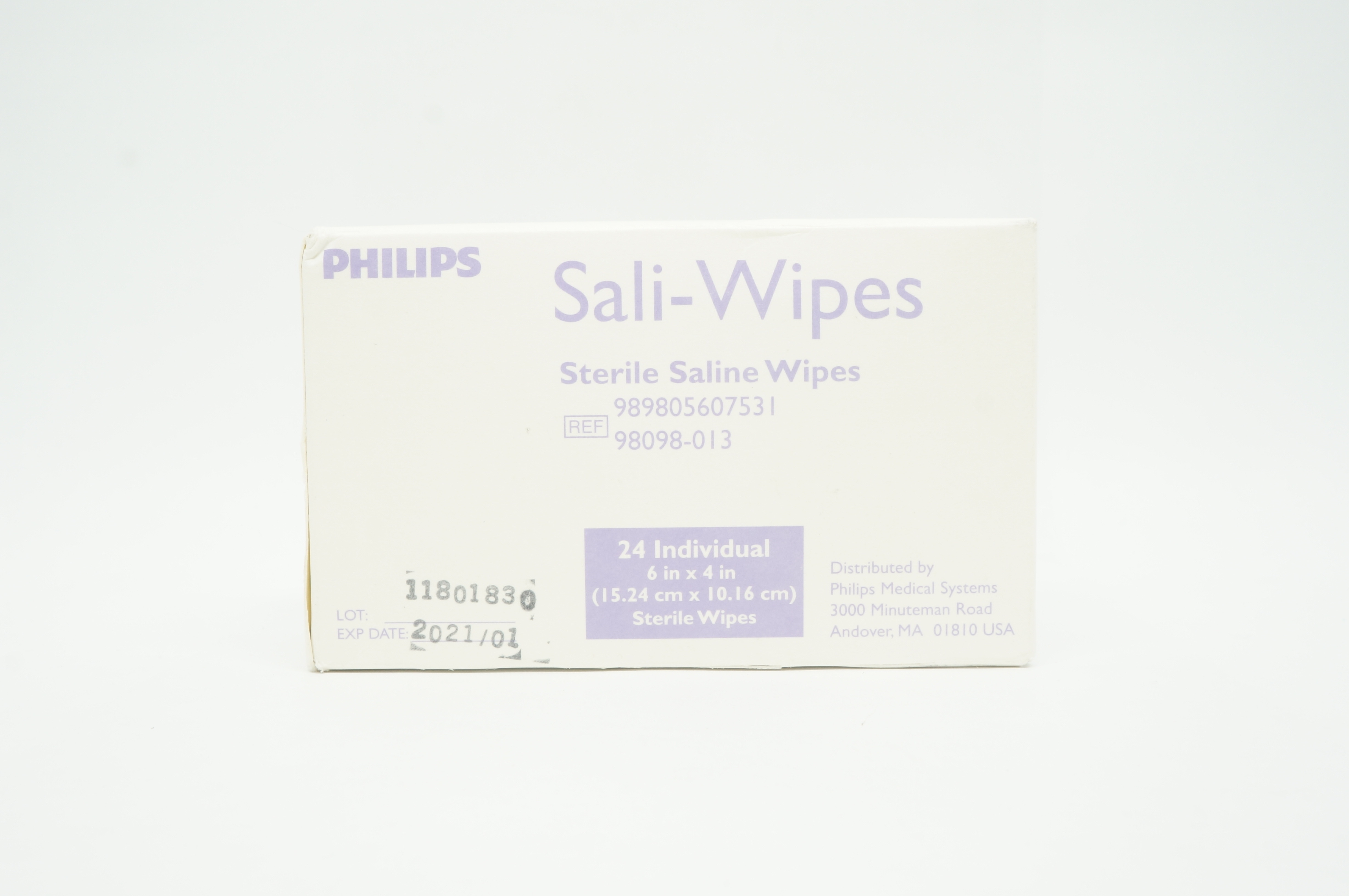 Philips 98098-013 Sali-Wipes Sterile Saline Wipes 6 x 4 inch (x) - Box of 24