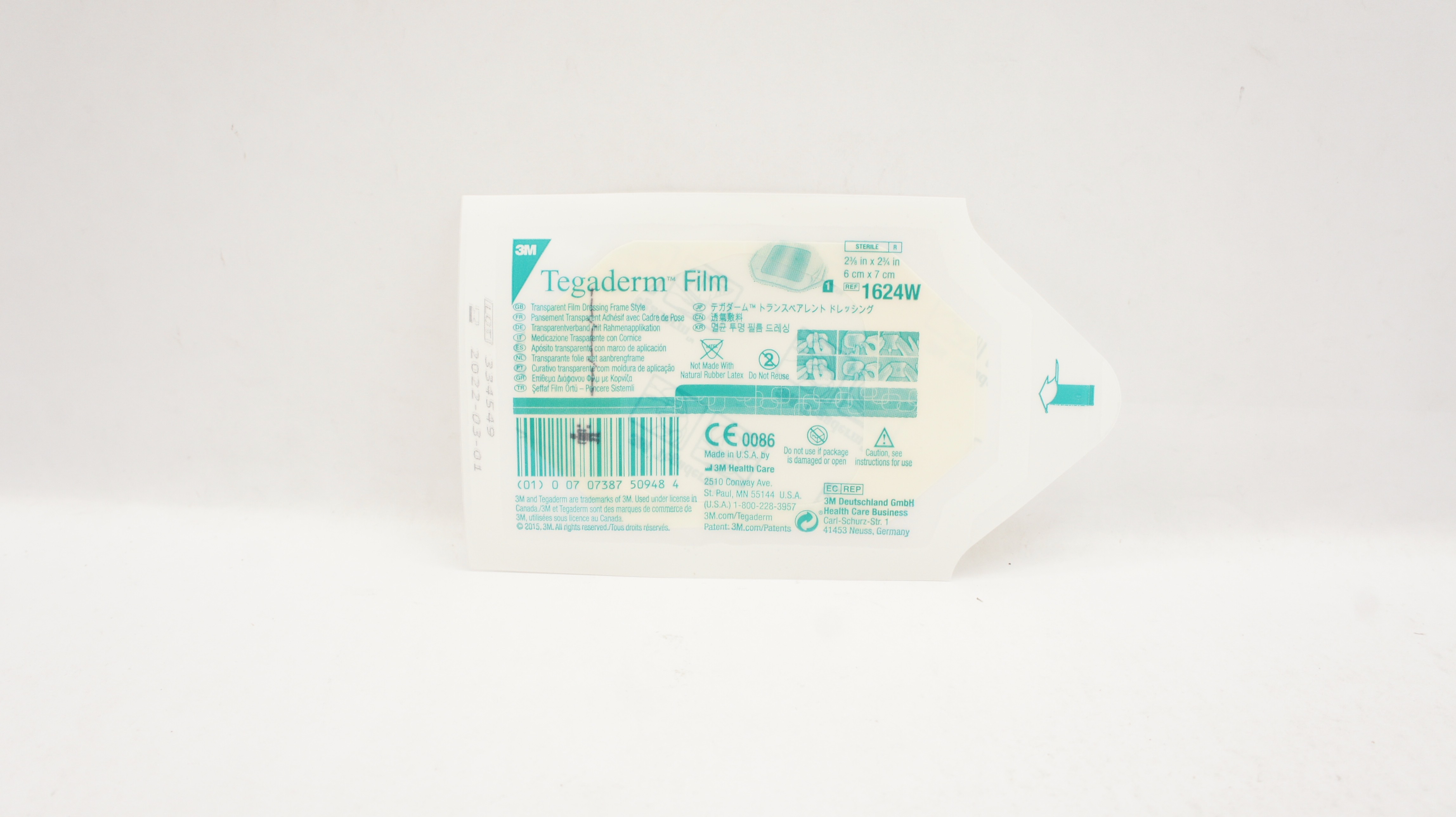 3M 1626W Tegaderm Transparent Film Dressing Frame Style 4inch x 4-3/4inch (x)