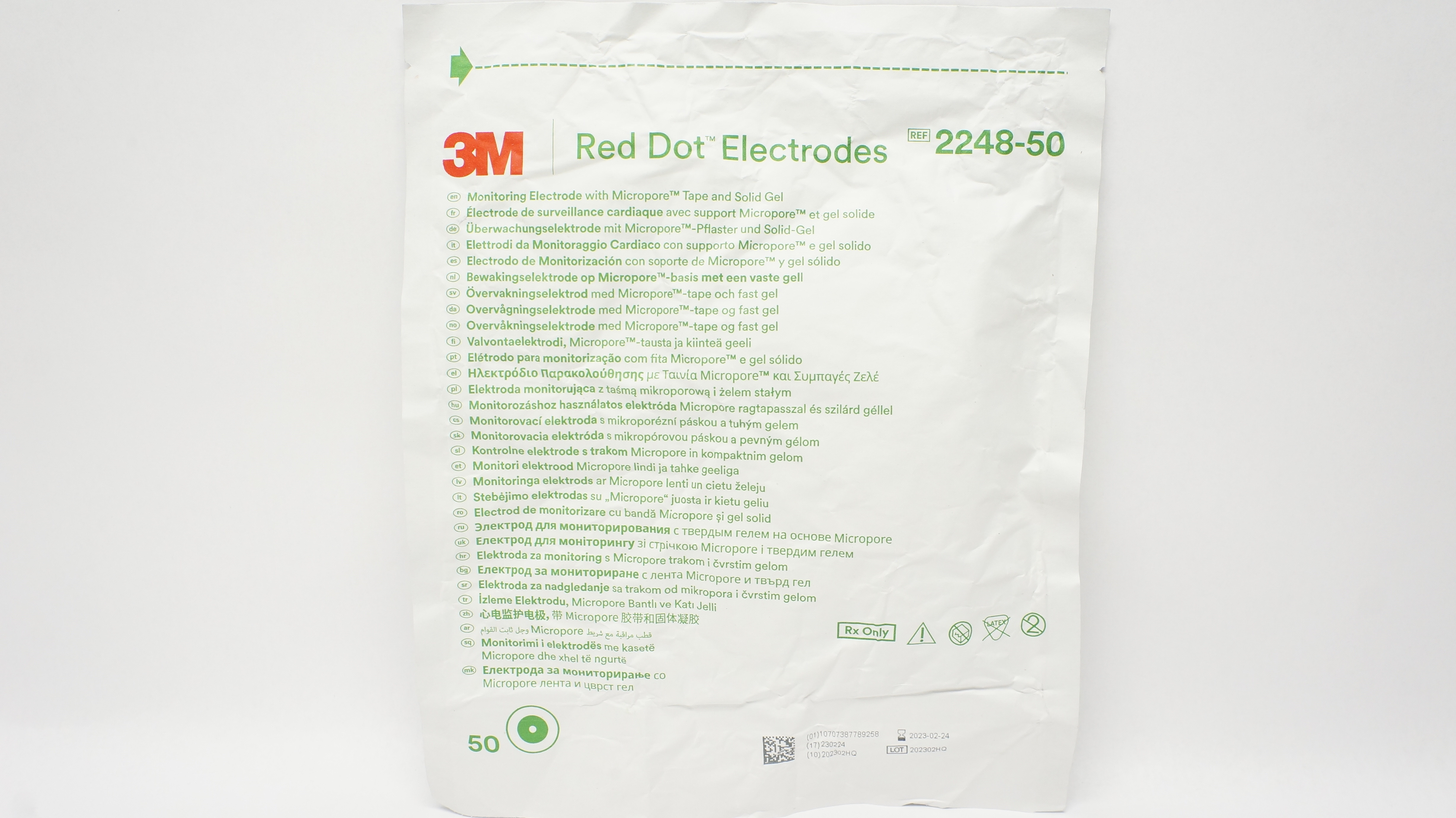 3M 2248-50 Red Dot Monitoring Electrode  - Pack of 50