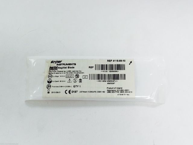 4118-89-90 ~ Stryker Sagittal Blade 18.0mm x 90.0mm x 0.89mm (x) 