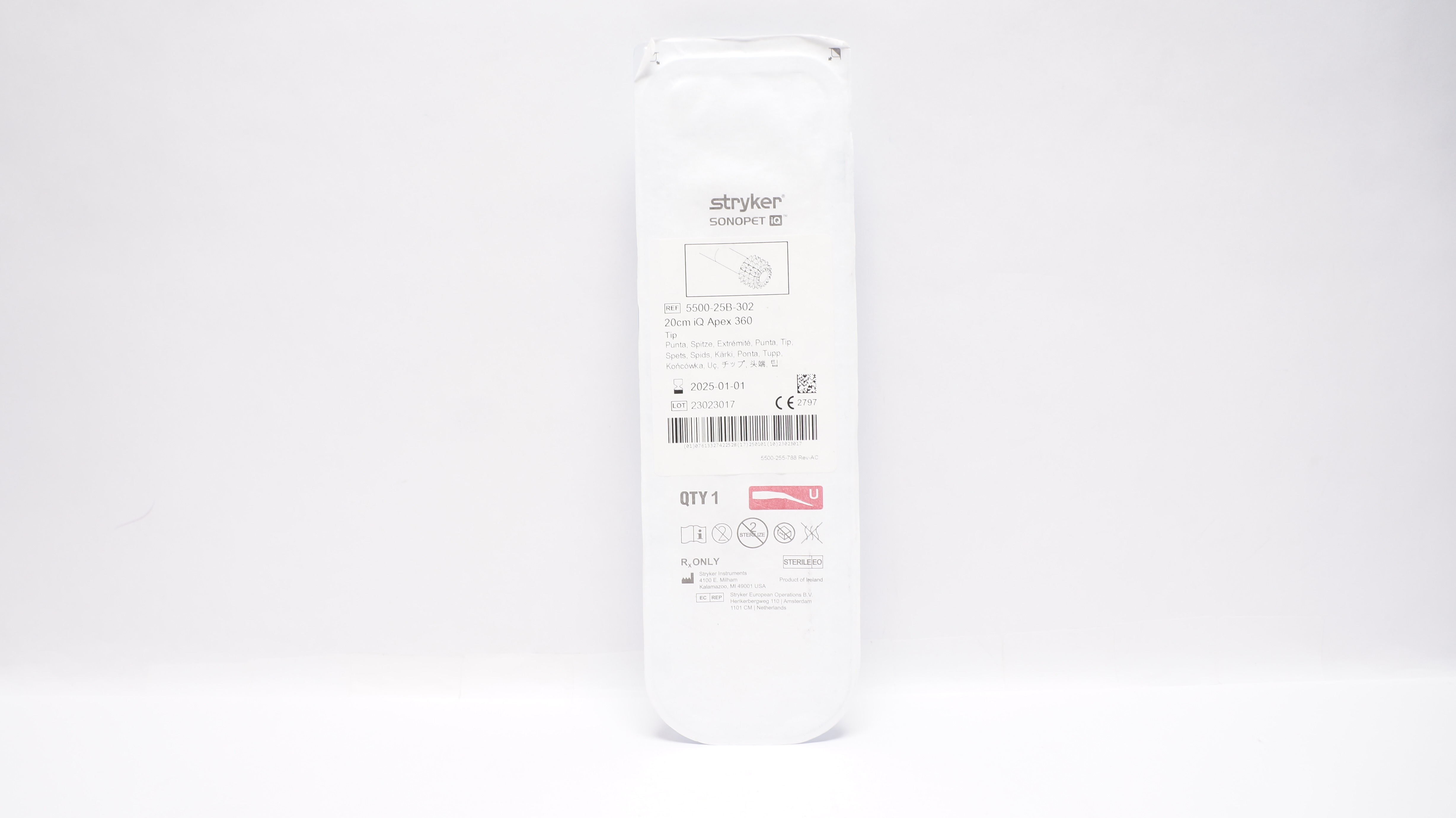 Stryker 5500-25B-302 Sonopet 20cm iQ Apex 360