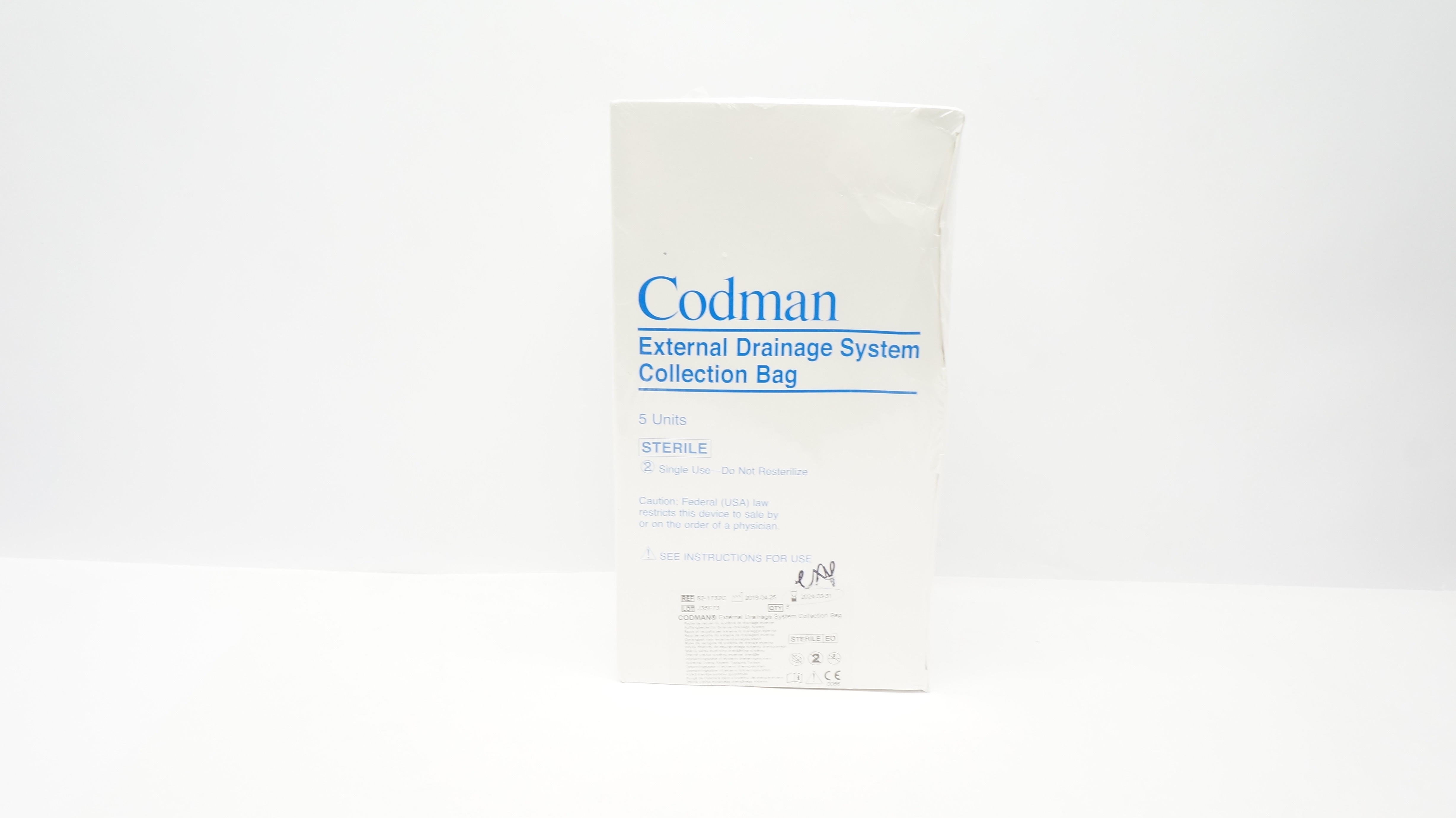 Codman 82-1732C External Drainage System Collection Bag (x) - Box of 5