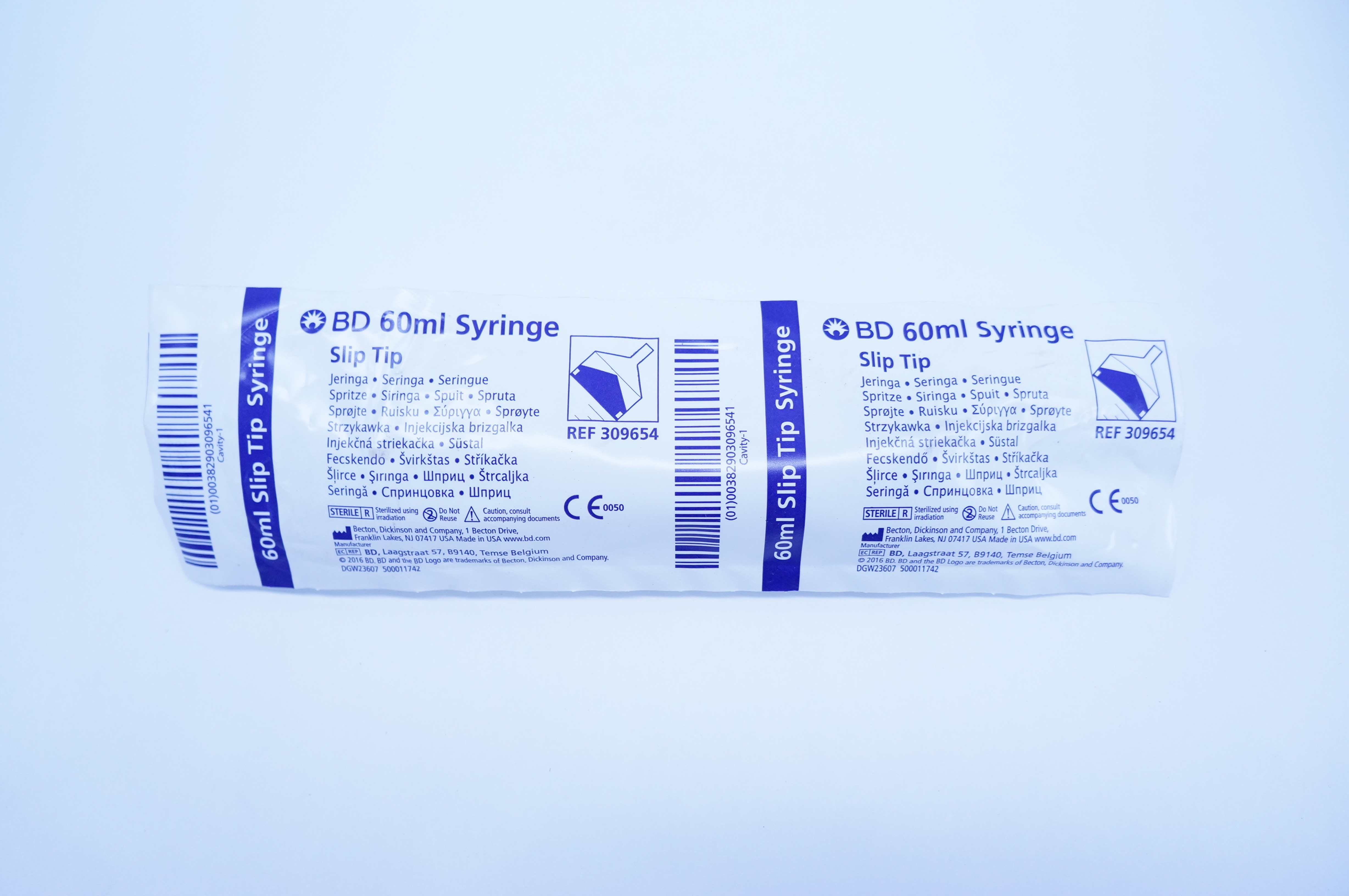 BD 309654 Slip Tip Syringe 60ml