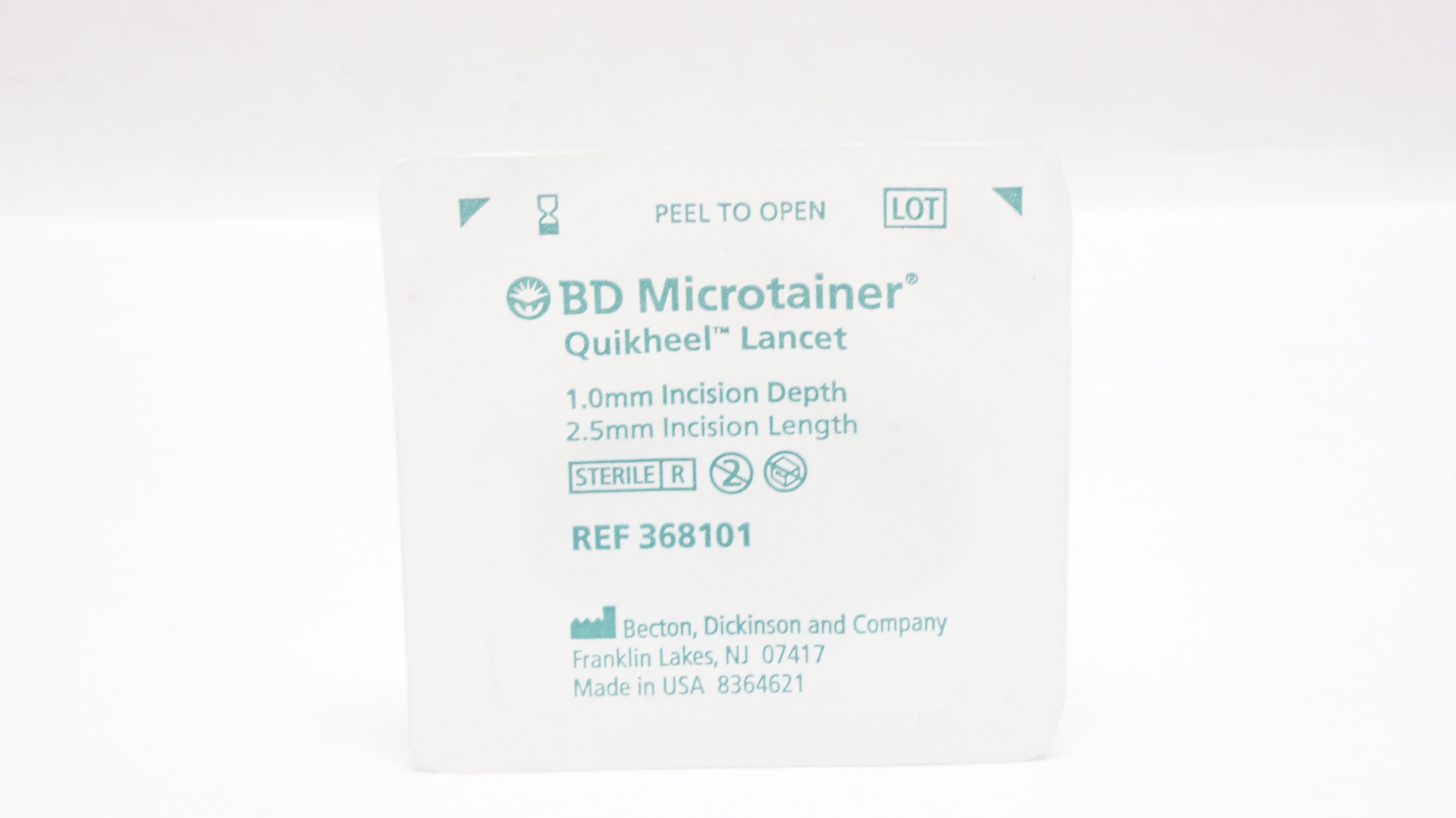 BD 368101 Microtainer Quikheel Lancet 1.0mm x 2.5mm