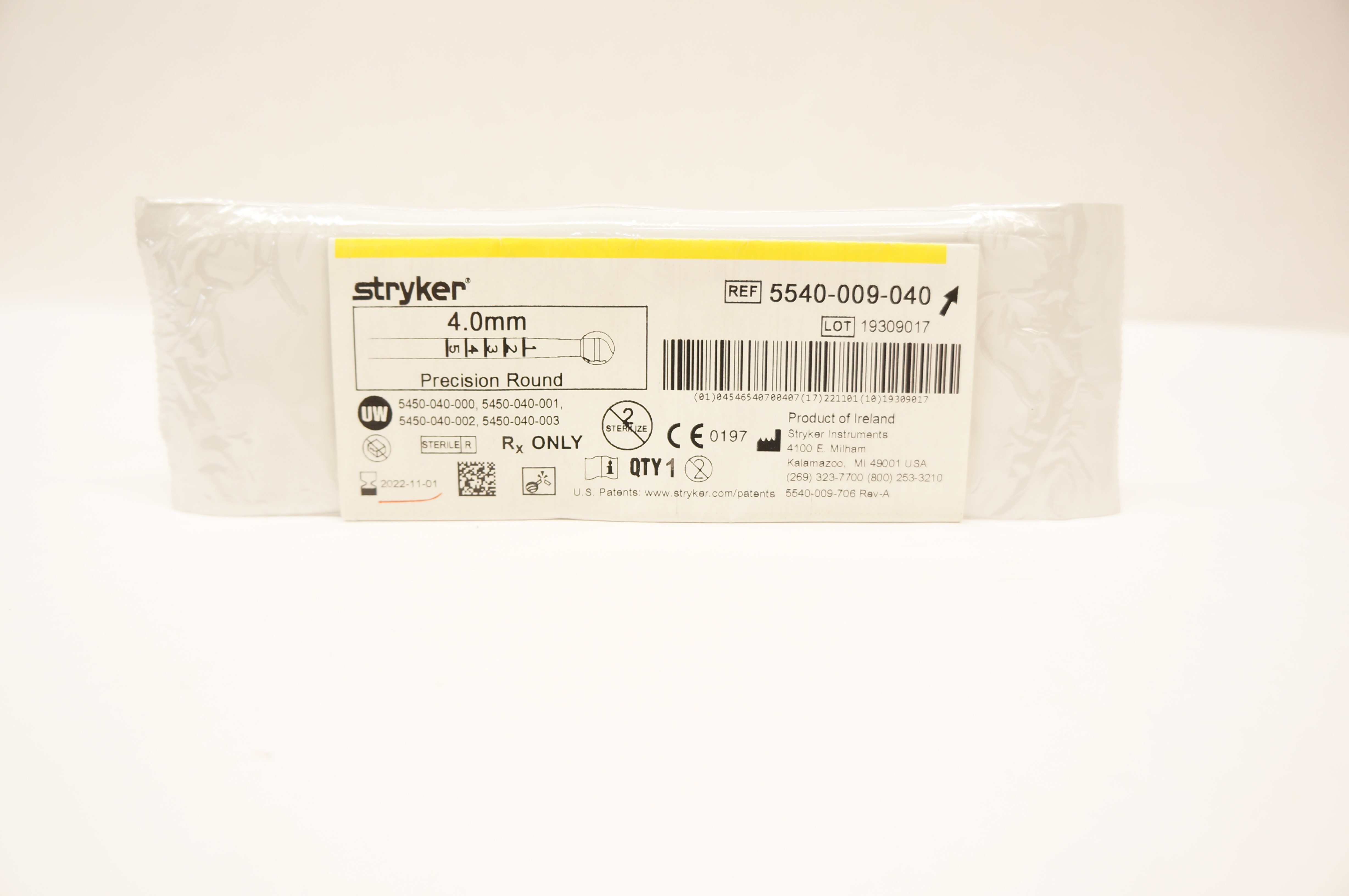 Stryker 5540-009-040 Precision Round 4.0mm (x)