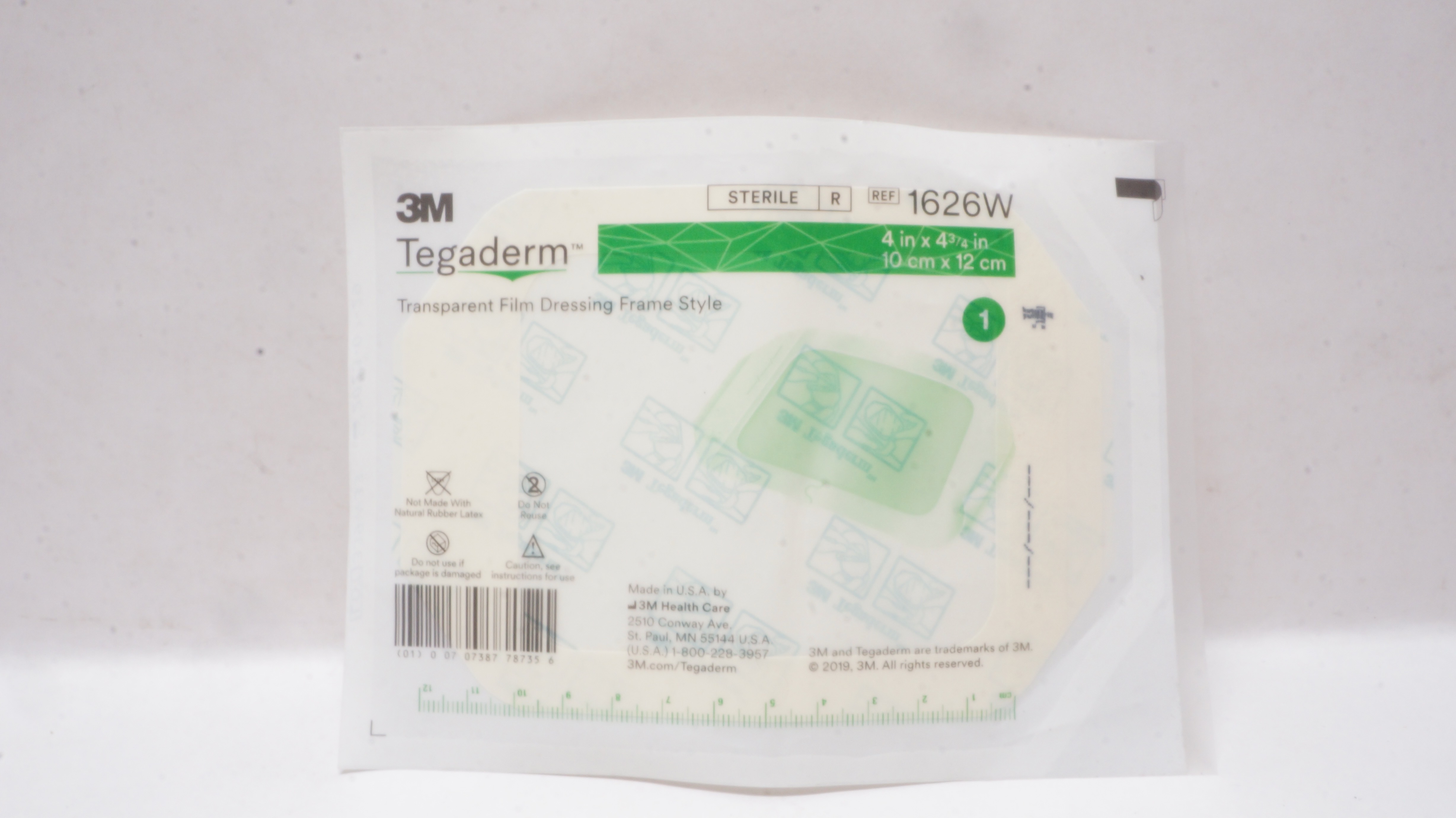 3M 1626W Tegaderm Transparent Film Dressing Frame Style 4 x 4-3/4inch (x)