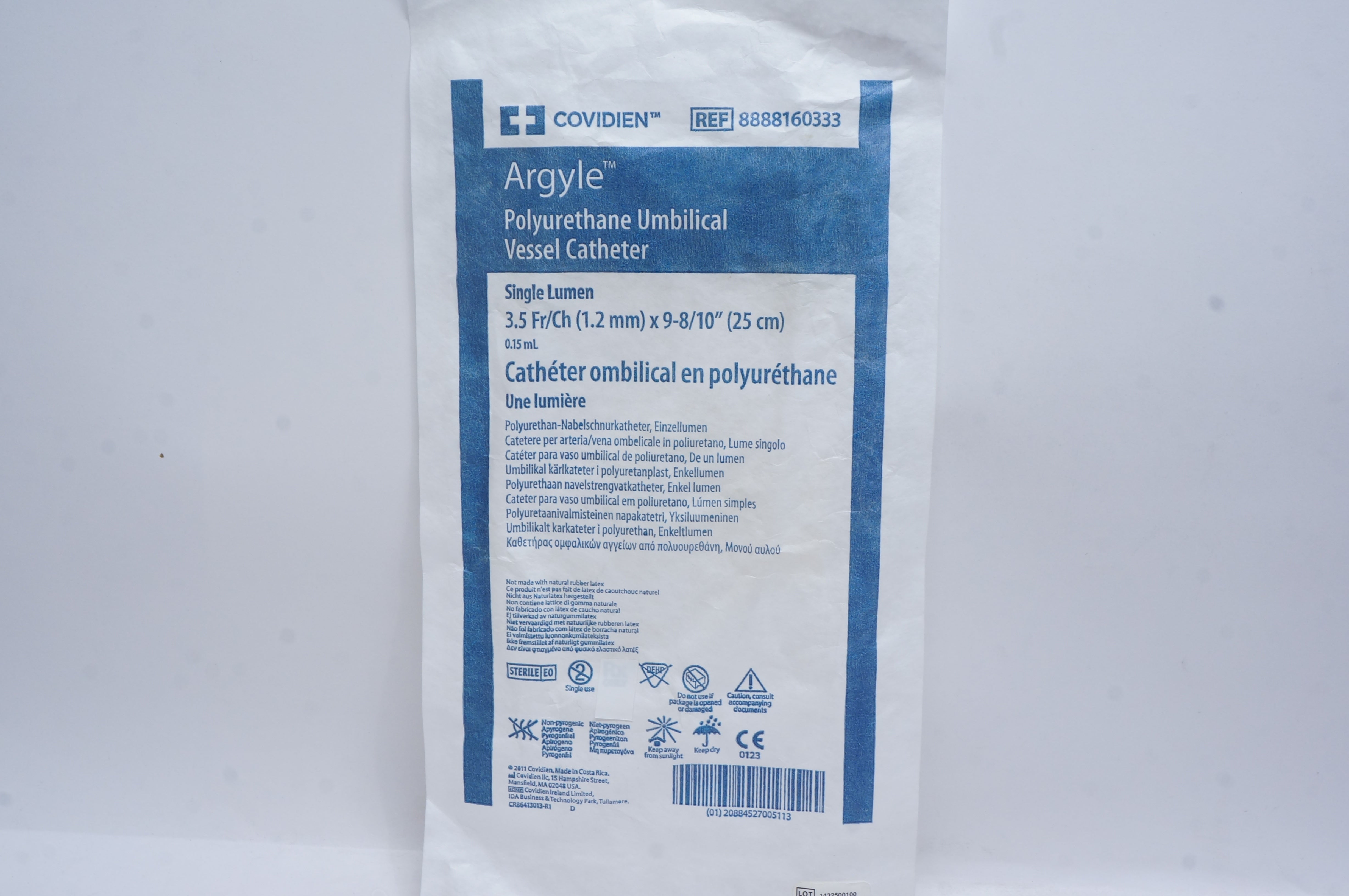 Covidien 8888160333 Argyle Polyurethane Umbilical Vessel Cath. 3.5Fr. (x)
