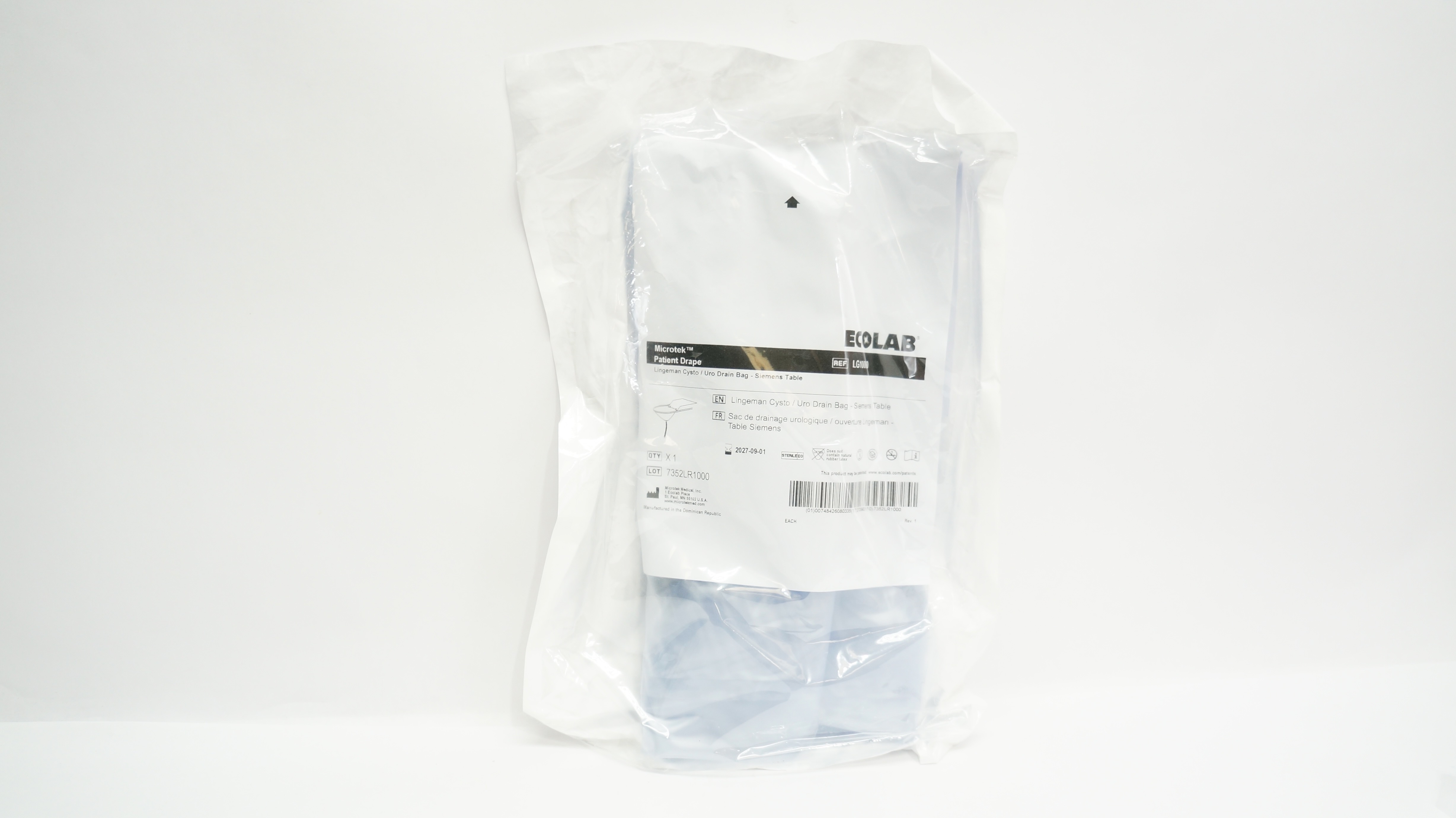 Microtek LG1000 Ecolab Patient Drape Lingeman Cysto/Uro Drain Bag
