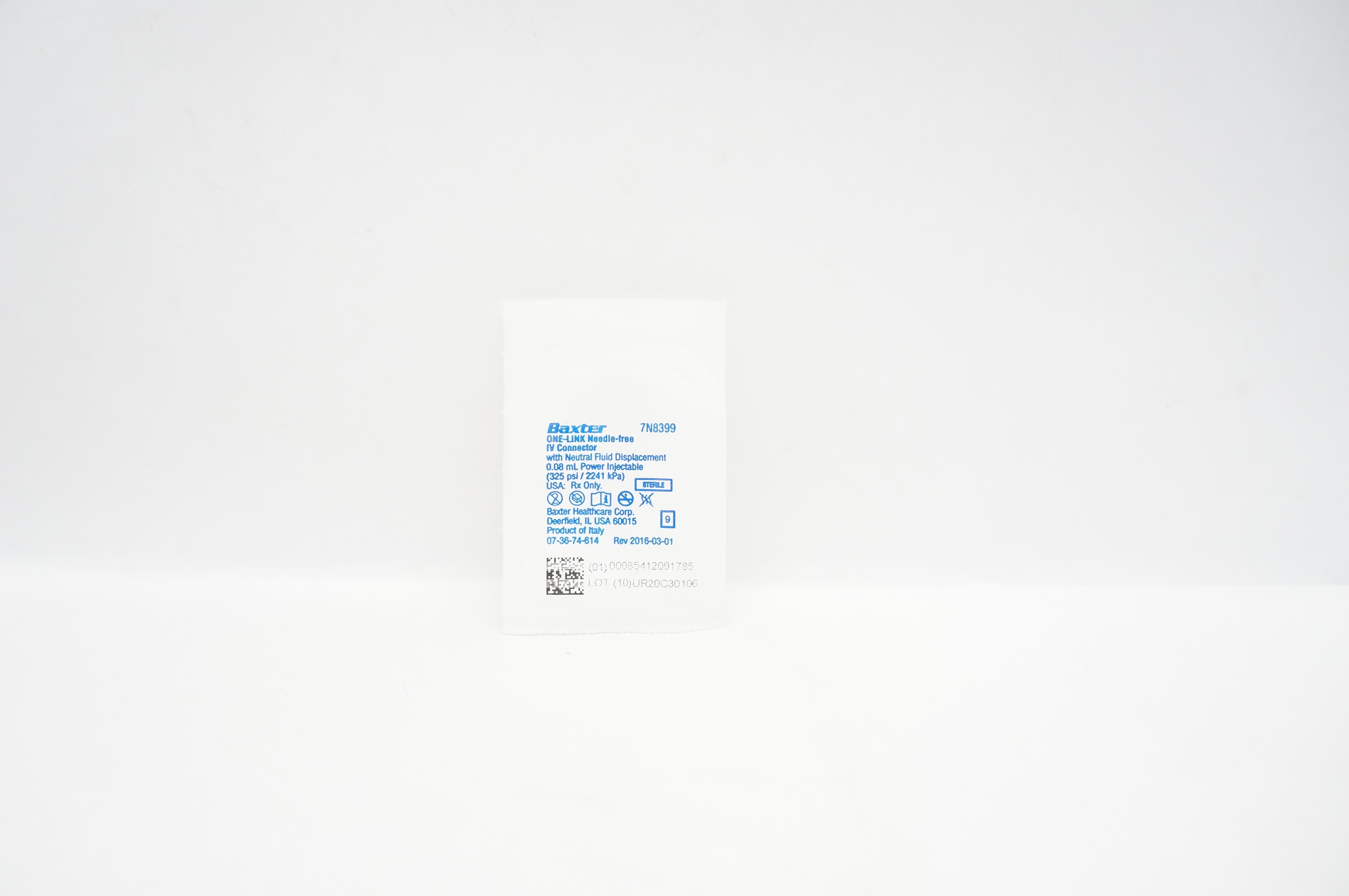 Baxter 7N8399 One-Link Ndle-Free IV Connector 0.08mL Power Injectable