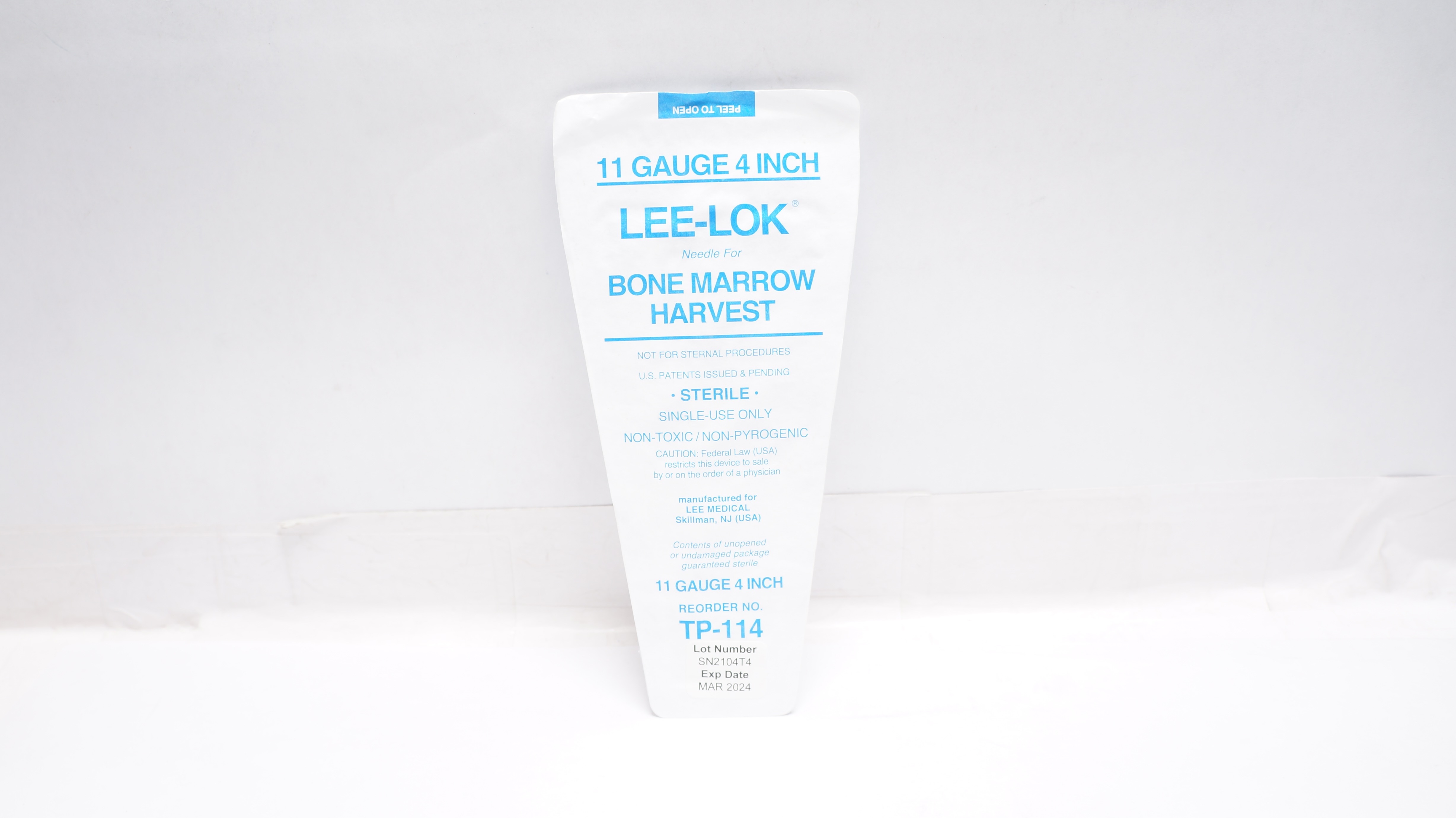 LEE Medical TP-114 Lee-Lok Bone Marrow Harvest Needle 11G, 4 inch (x)