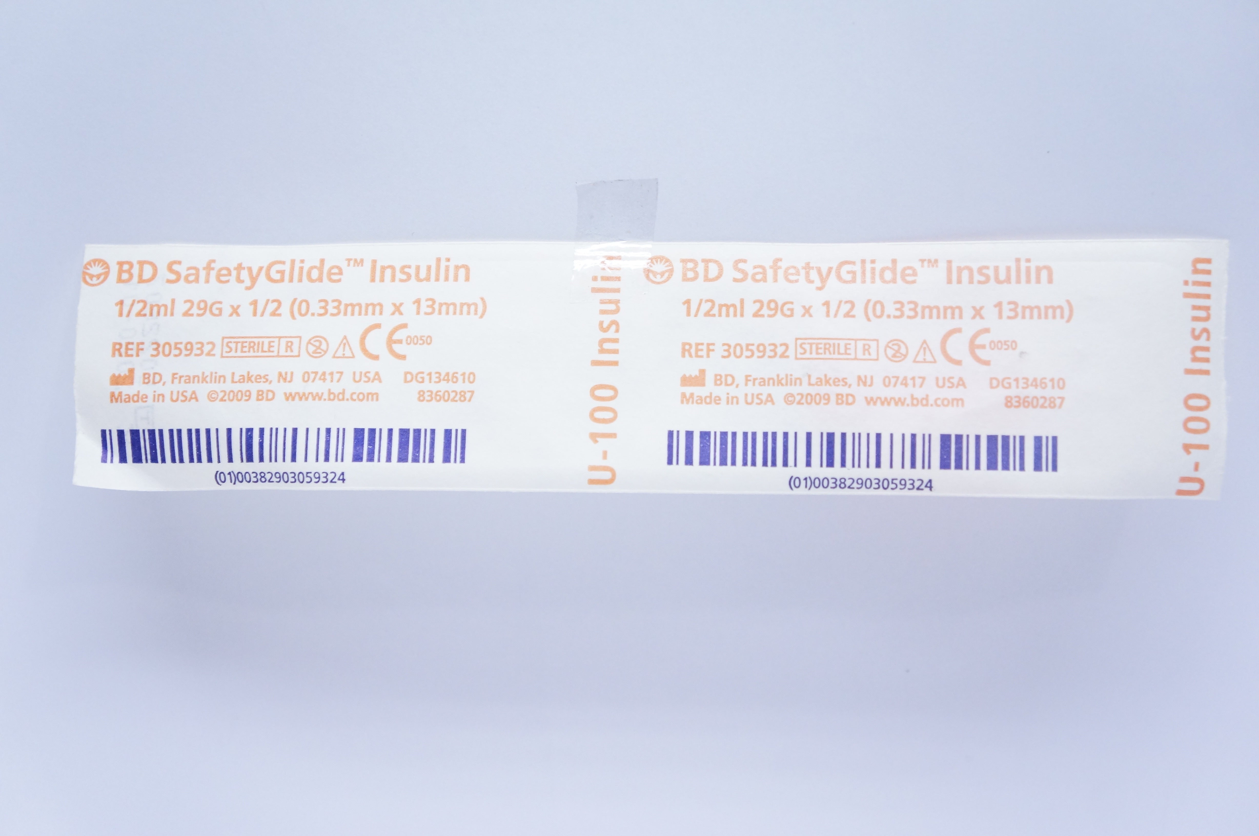 BD 305932 SafetyGlide Insulin 1/2ml, 29G x 1/2 (x)