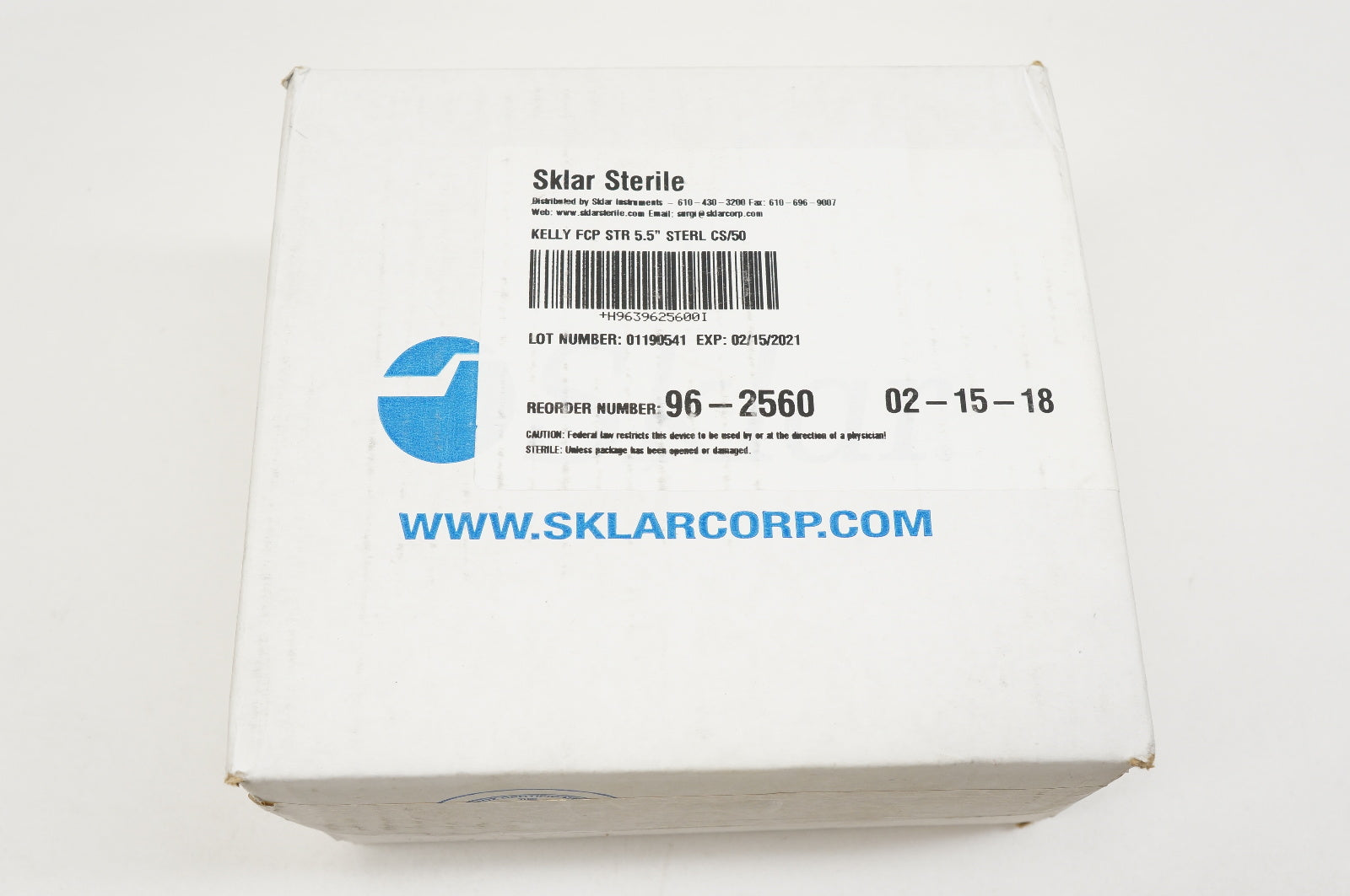 Sklar 96-2560 Kelly Forceps Straight 5.5inch - Box of 50