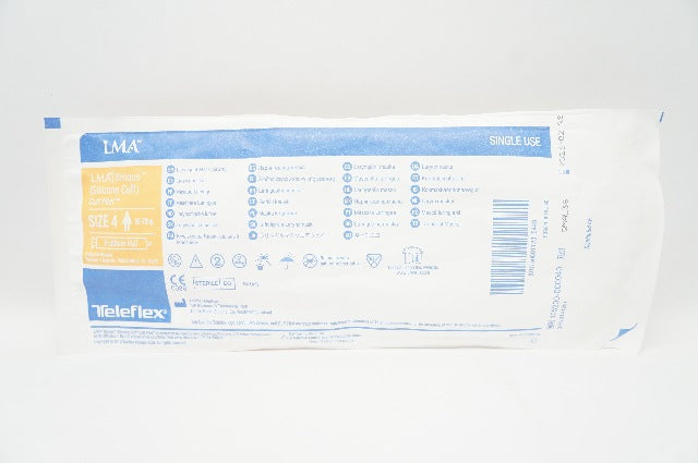 Teleflex 105200-000040 LMA Unique Cuff Pilot Laryngeal MaskAirway Size 4 50-70kg