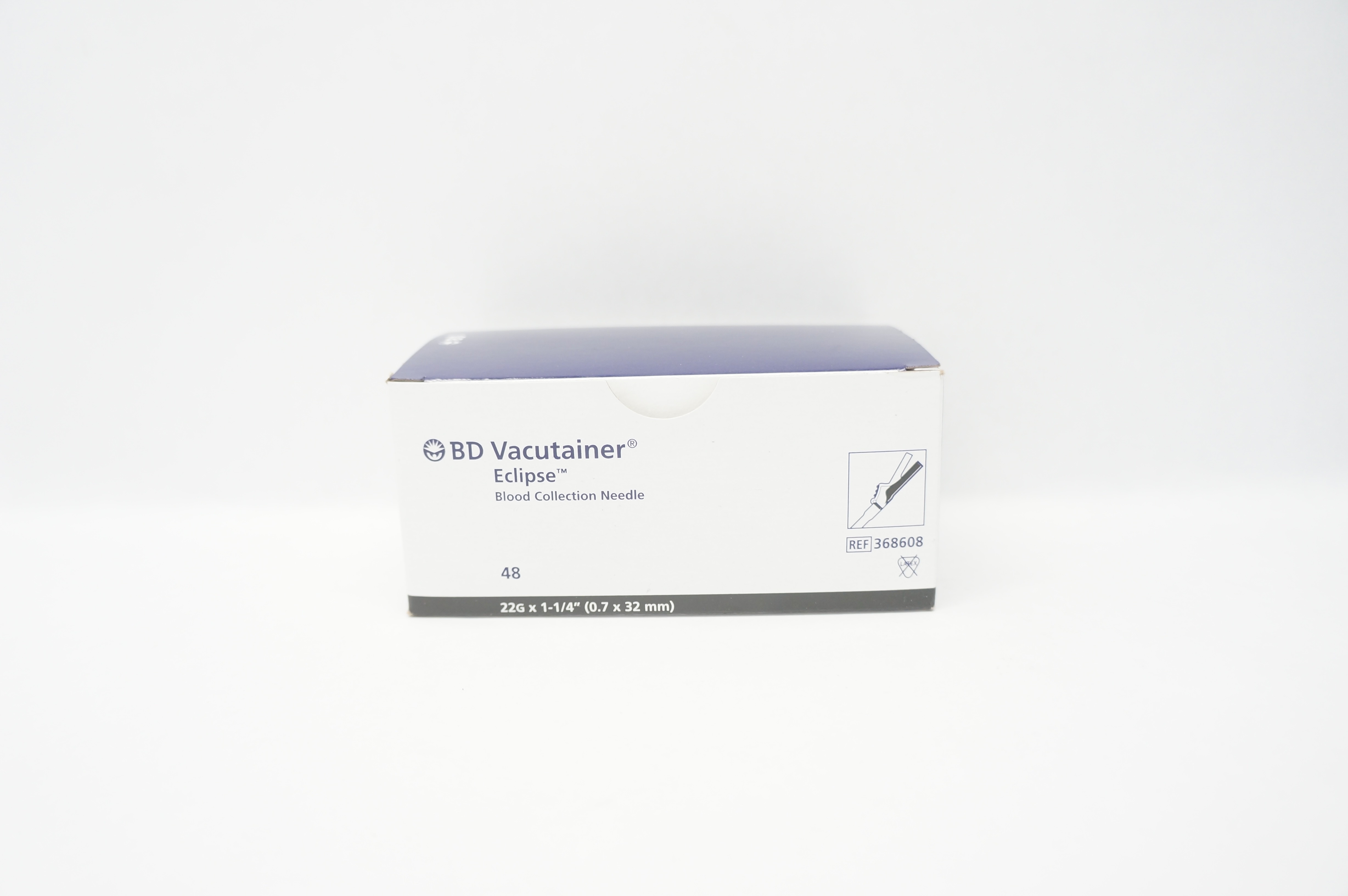 BD 368608 Vacutainer Eclipse Blood Collection Ndle 22G x 1-1/4inch - Box of 48