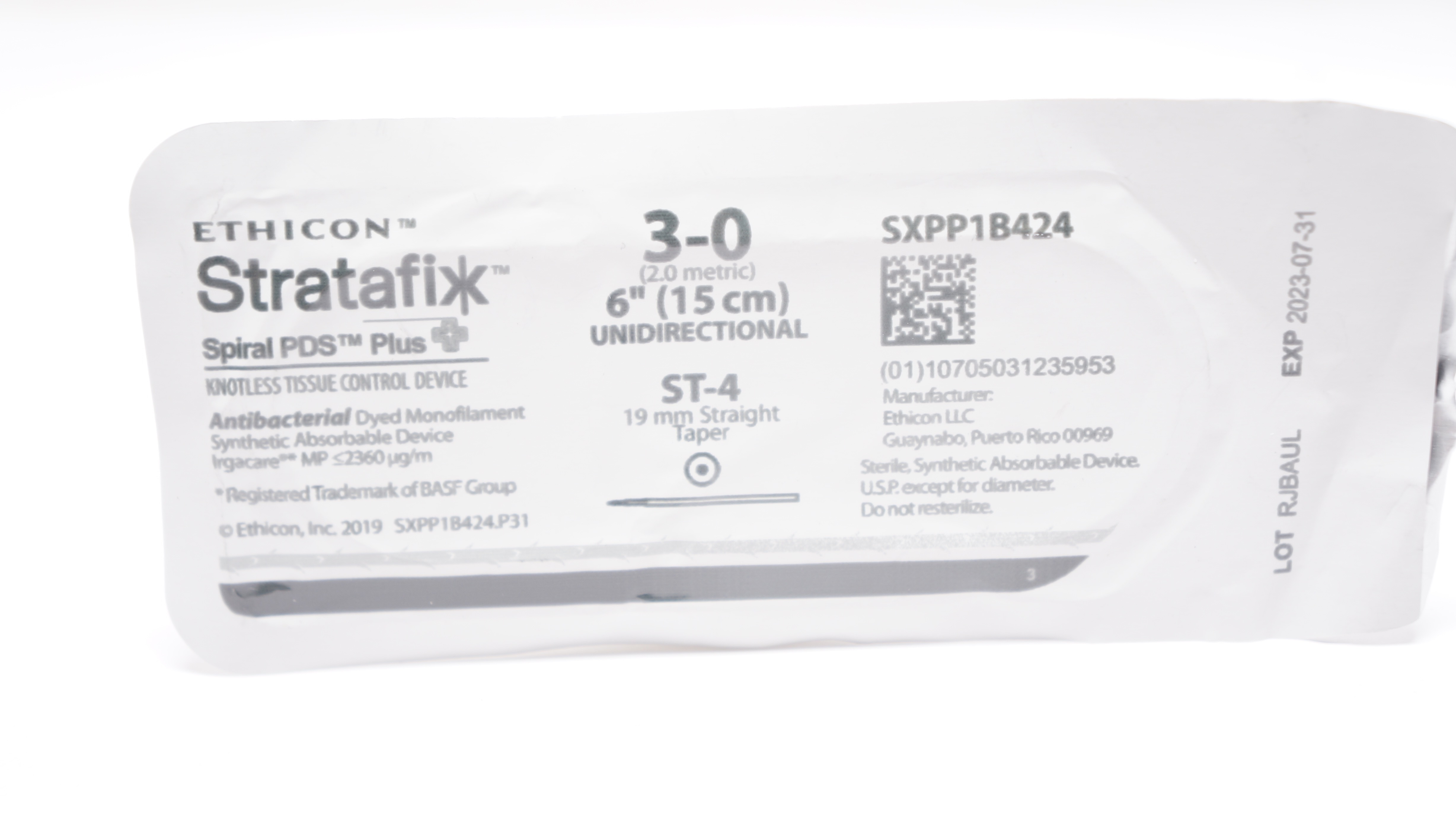 Ethicon SXPP1B424 3-0 Stratafix Monofilament, ST-4, 19m Taper,  6inch (x)