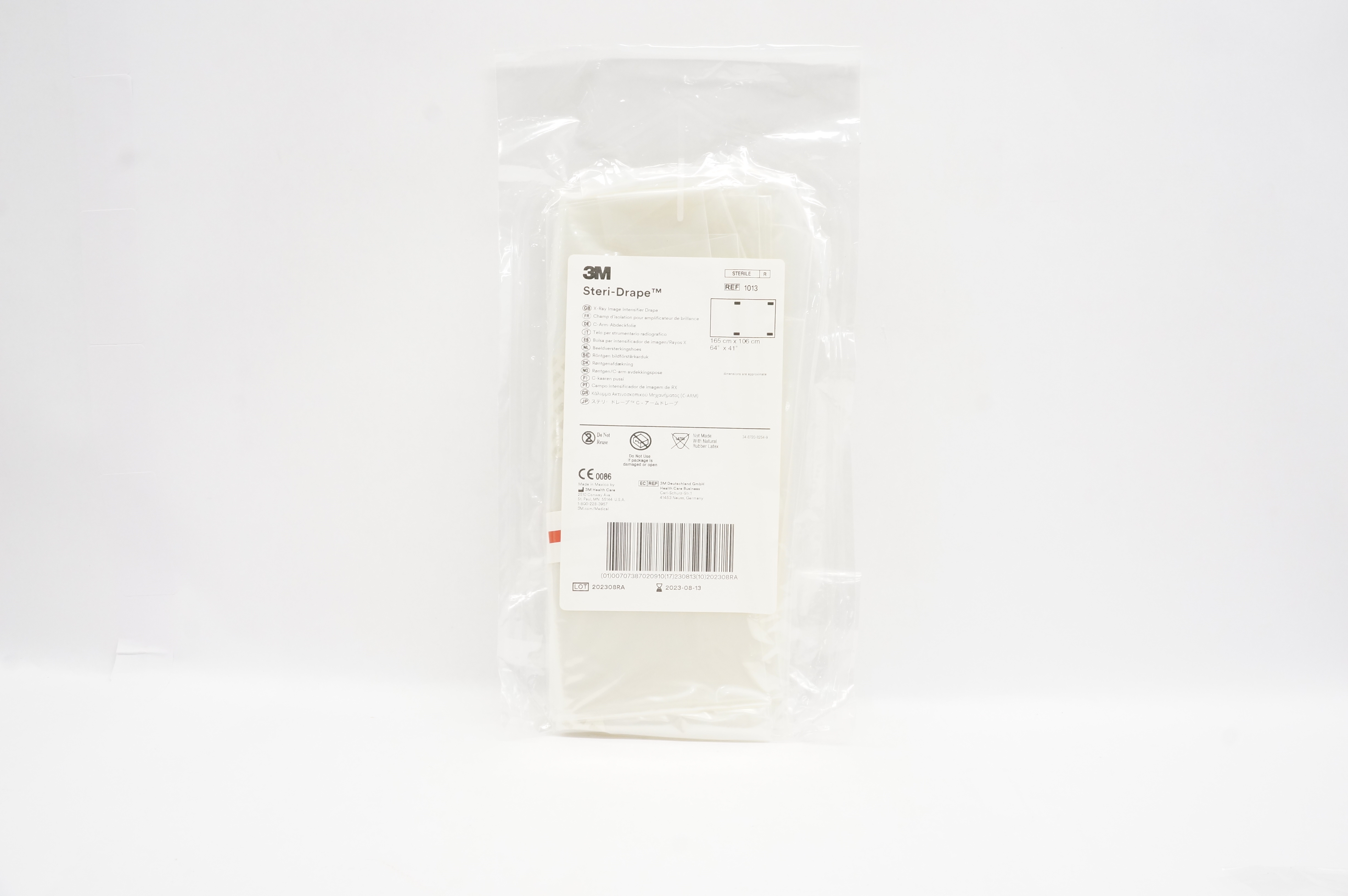 3M 1013 Health Care Steri - Drape X-Ray Image Intensifier Drape 64inch x 41inch