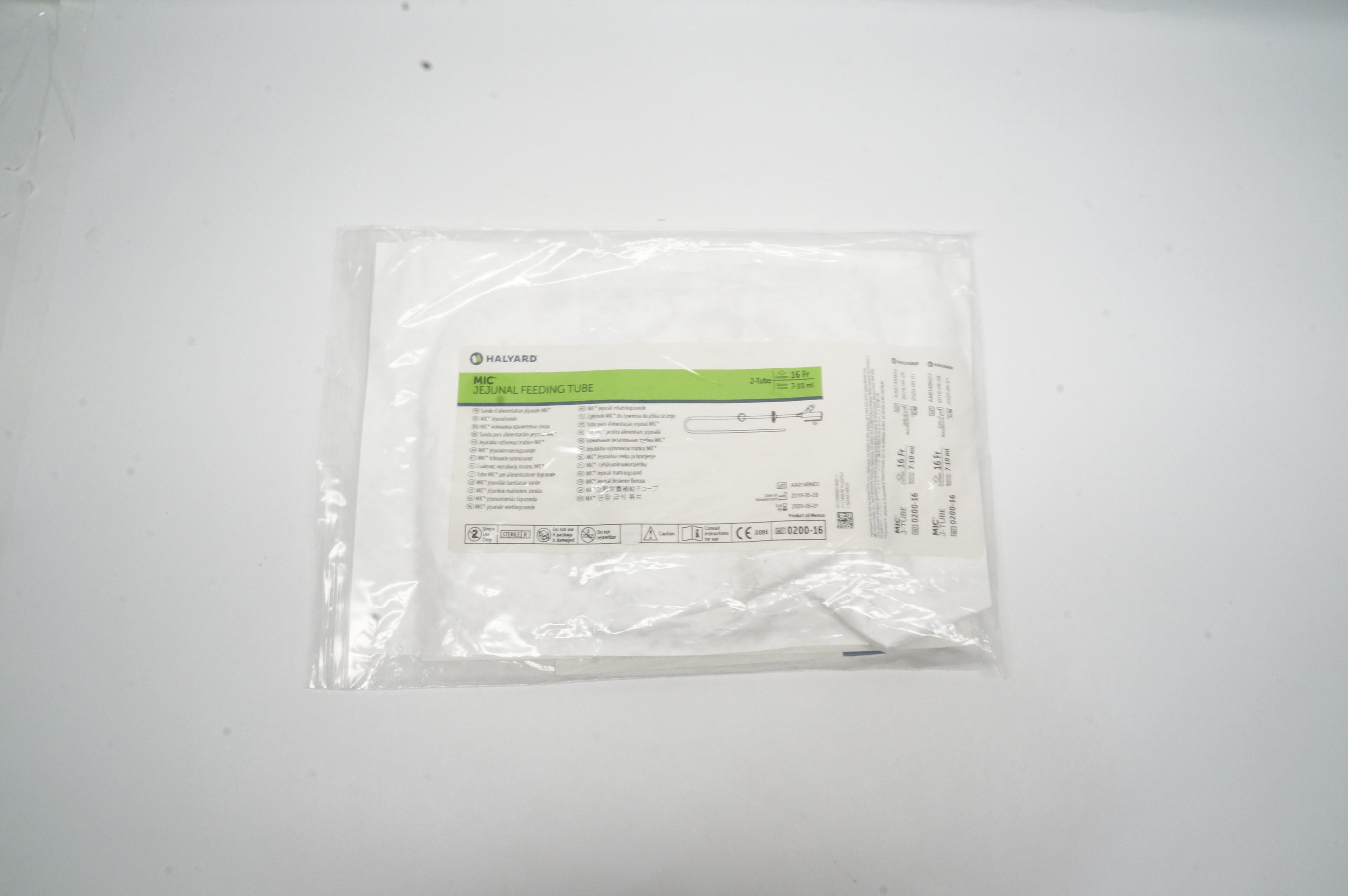 Halyard 0200-16 MIC Jejunal Feeding Tube 16Fr x 7-10ml (x)
