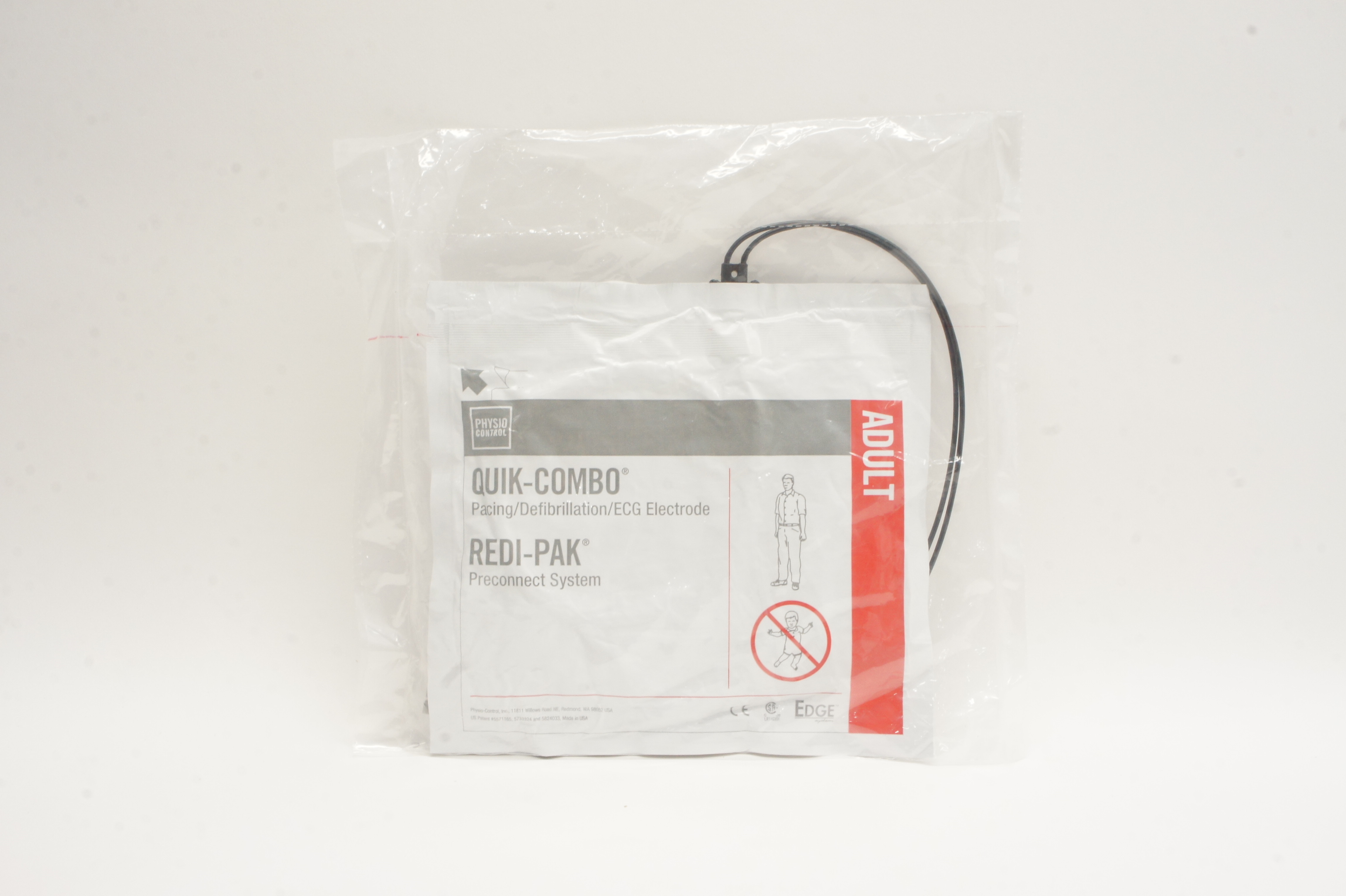 Physio Control 11996-000017 Quick-Combo Redi-Pak Preconnect System Adult