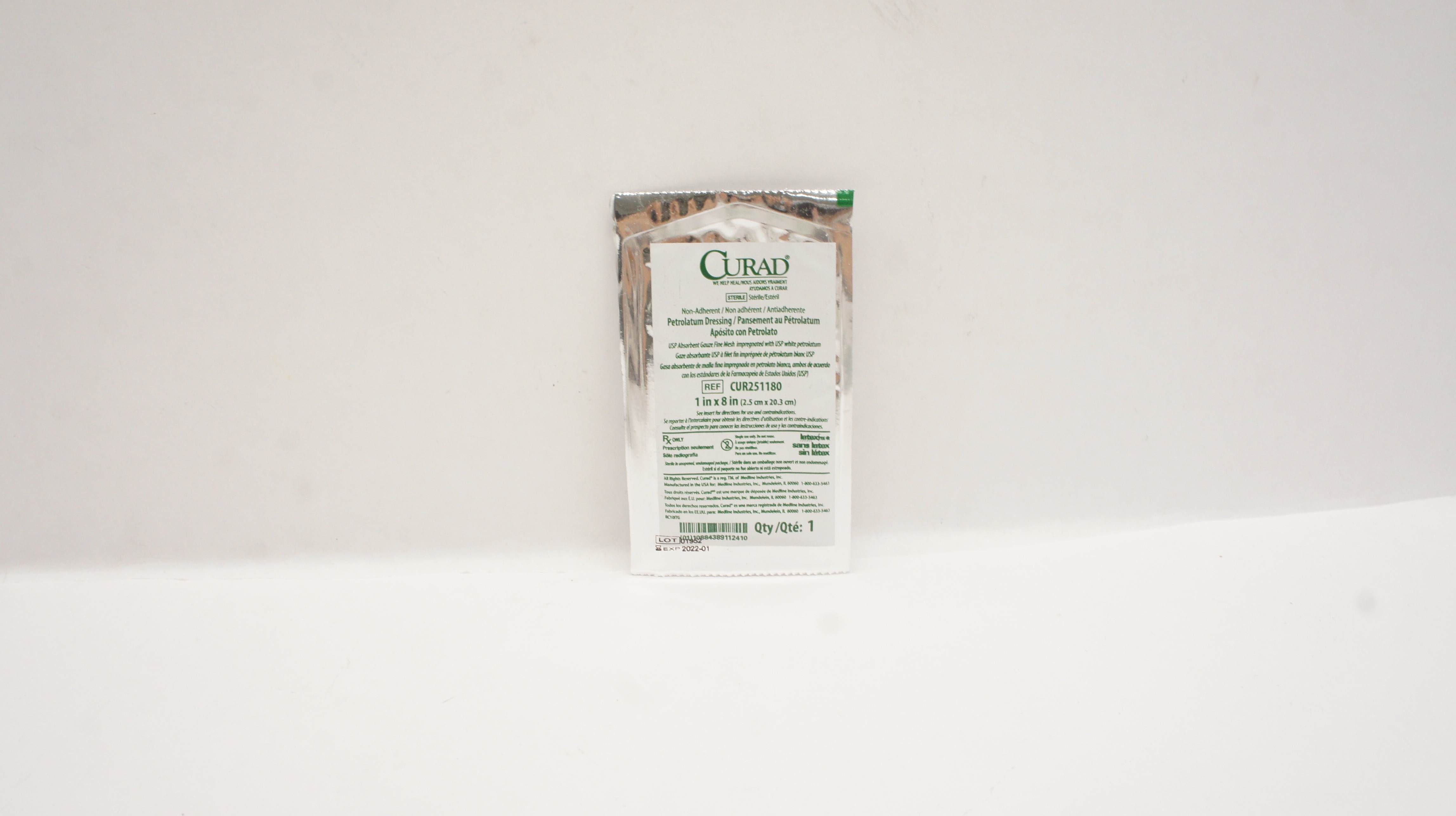 Curad CUR251180 Petrolatum Dressing 1inch x 8inch (x)