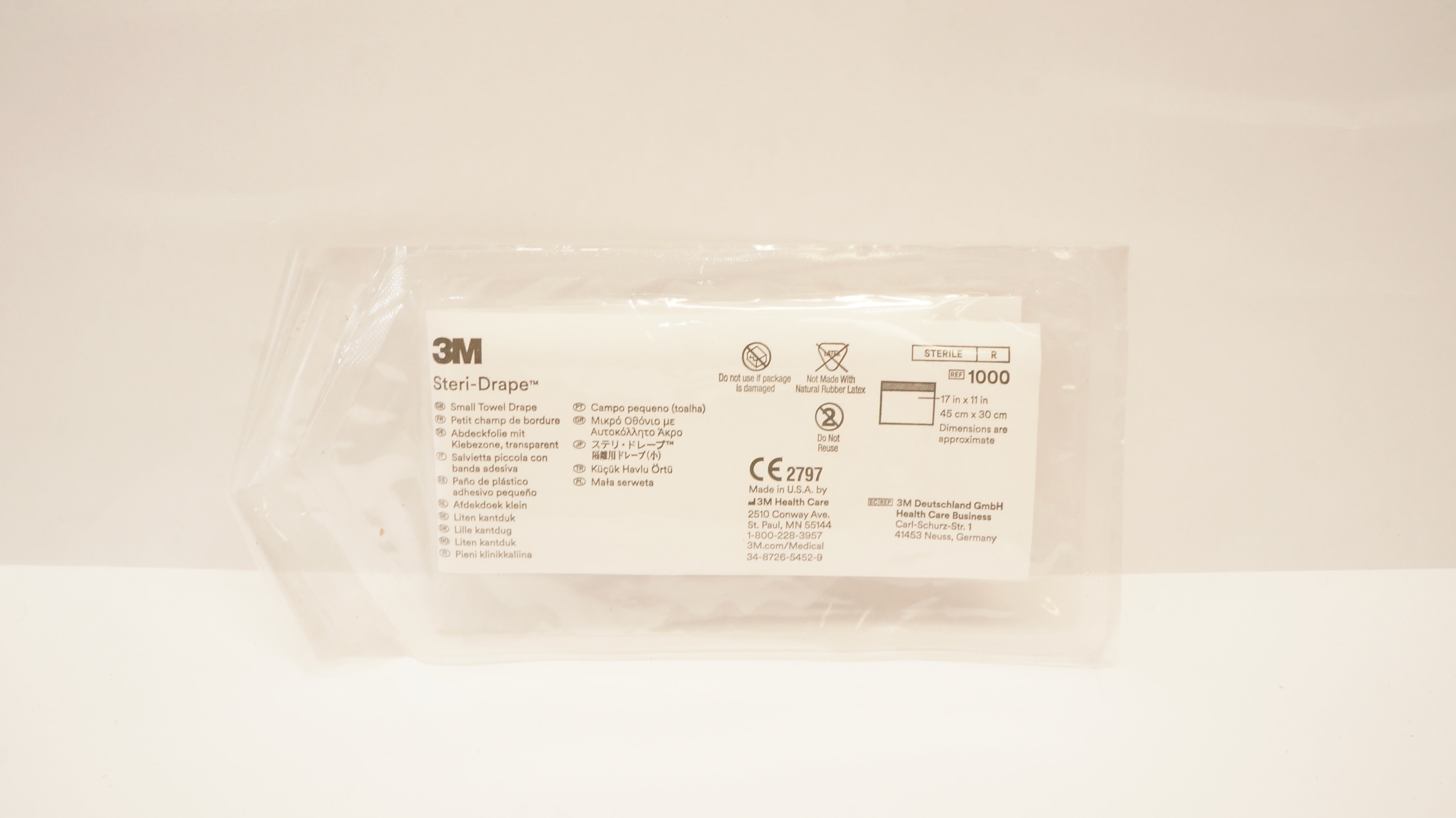 3M 1000 Steri-Drape Small Towel Drape 17inchx 11inch (Approx.)