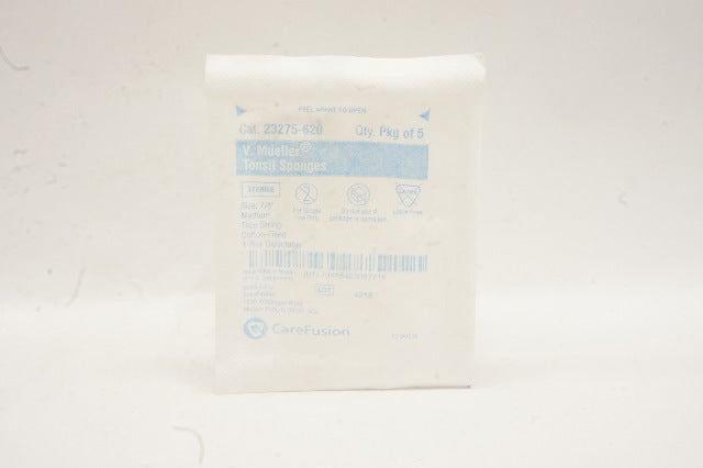 CareFusion 23275-620 V.Mueller Tonsil Sponges, Size 7/8inch Medium - Pack of 5