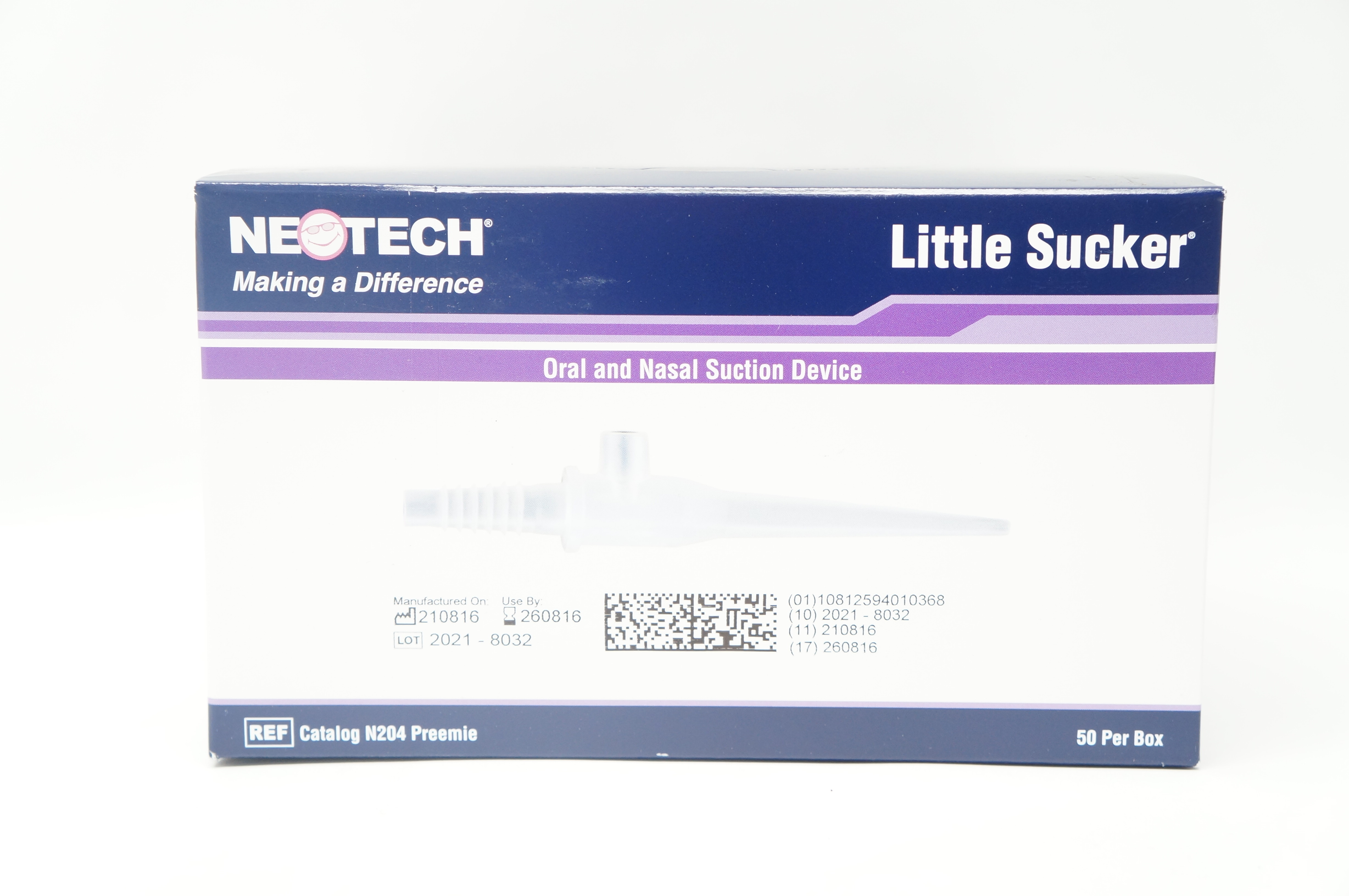 Neotech N204 Preemie Little Sucker Oral and Nasal Suction Device - Box of 50