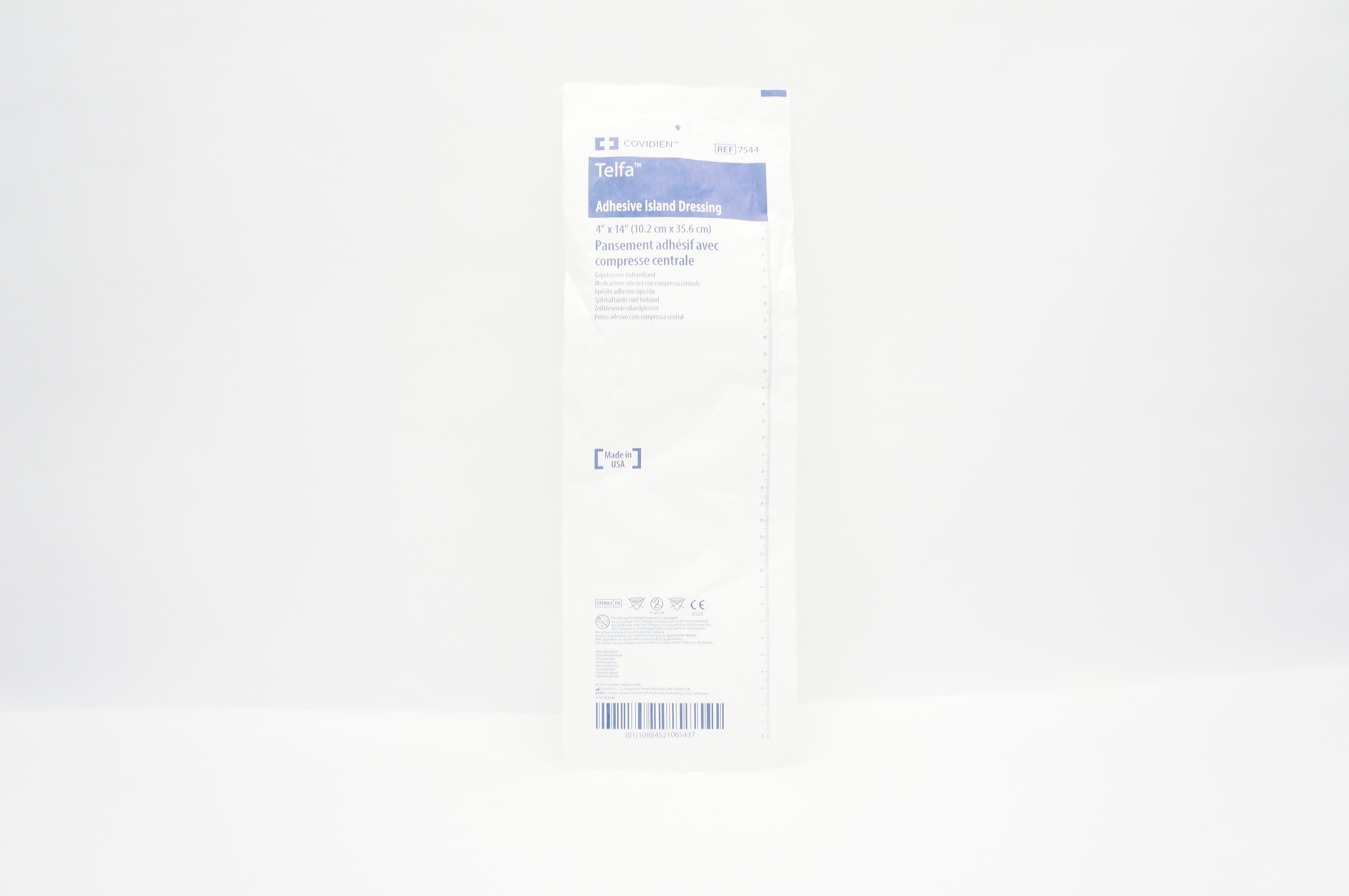 Covidien 7544 Telfa Adhesive Island Dressing 4 inch x 14 inch