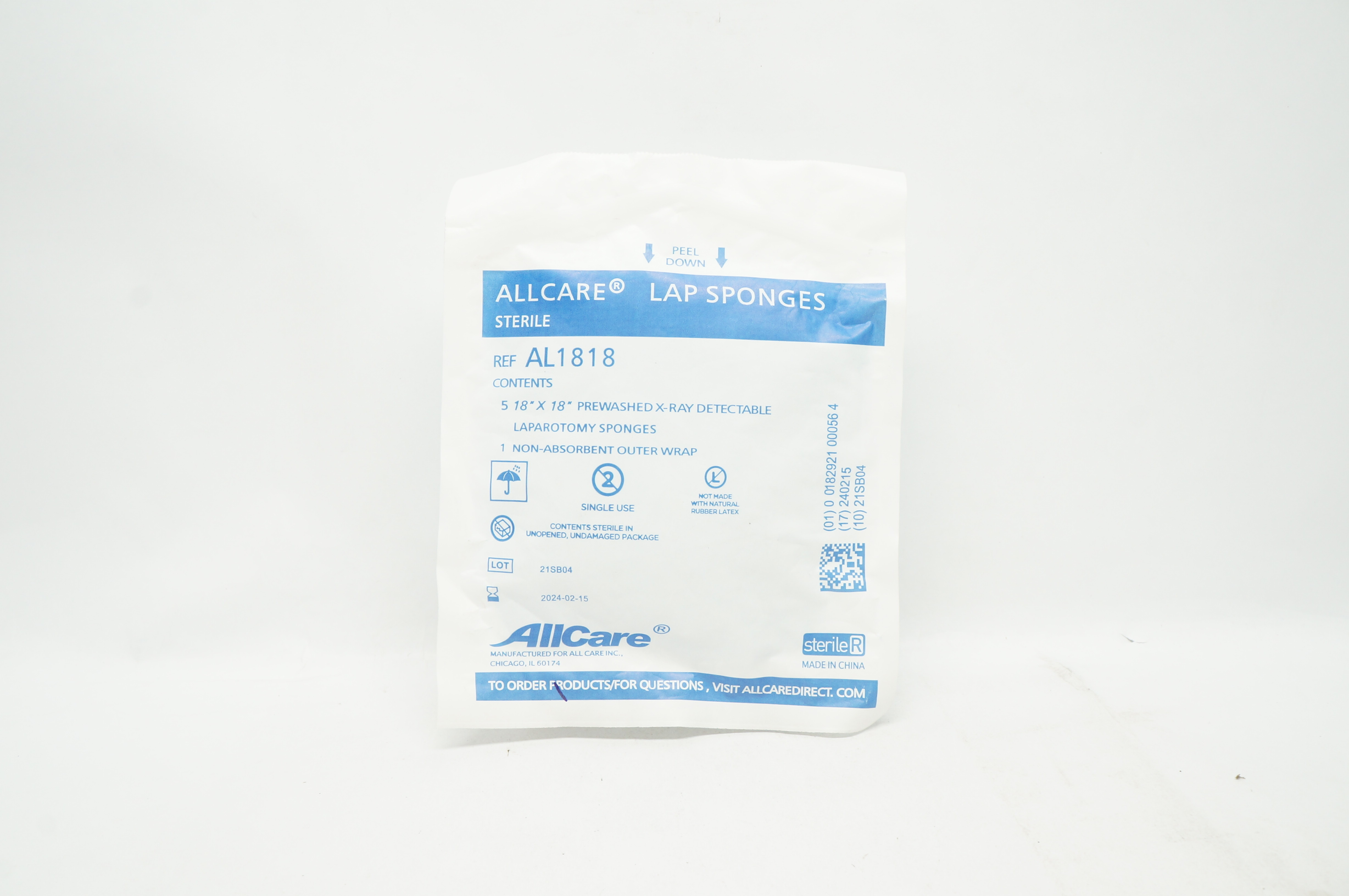 AllCare AL1818 Lap Sponges  18 inch  x 18 inch