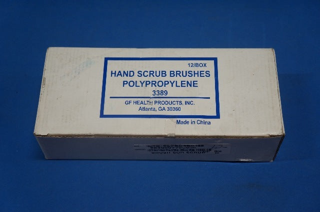 GF Health 3389 Hand Scrub Brushes Polypropylene ~ Box of 12