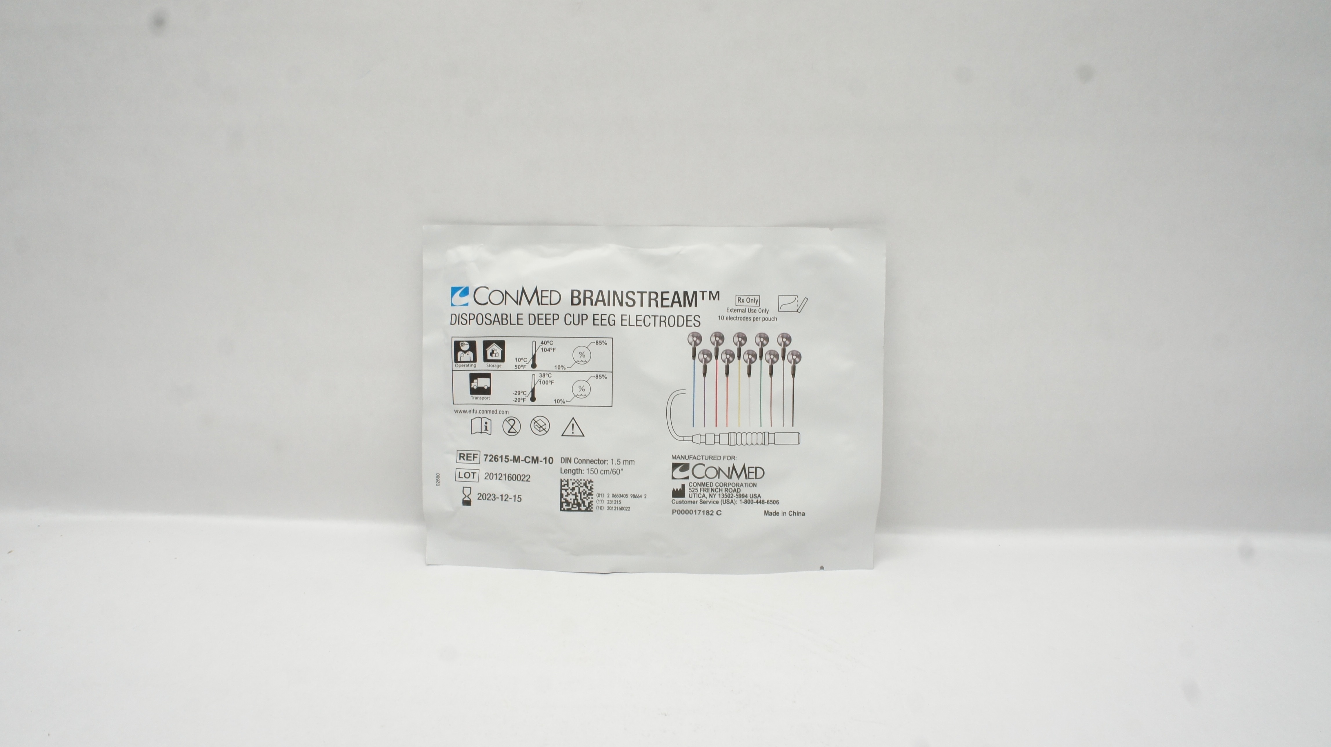 ConMed 72615-M-CM-10 Disposable Deep Cup EEG Electrodes (x) - Pack of 10