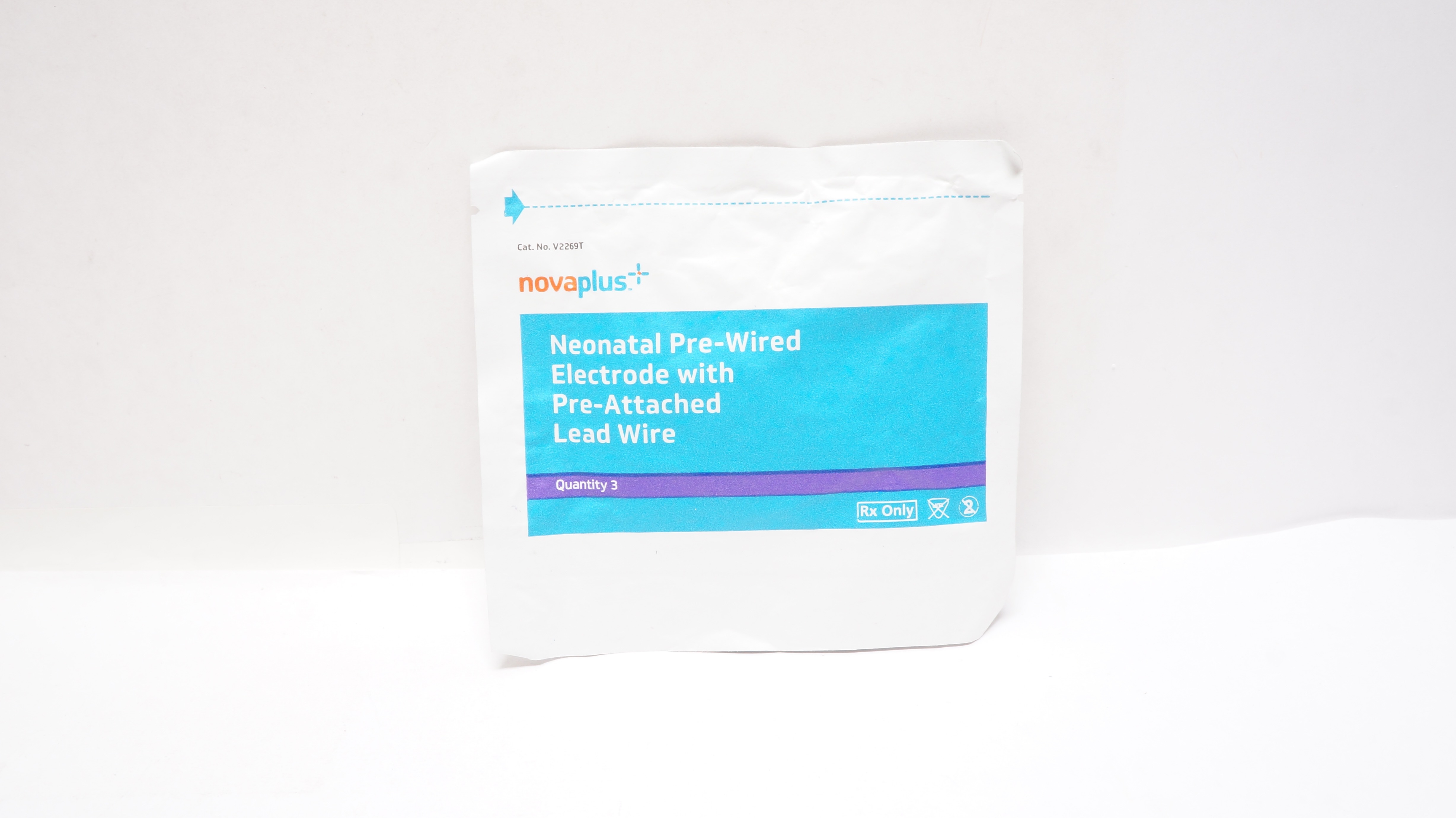 3M V2269T Novaplus Neonatal Pre-Wired Electrode w/Lead Wire (x) - Pack of 3