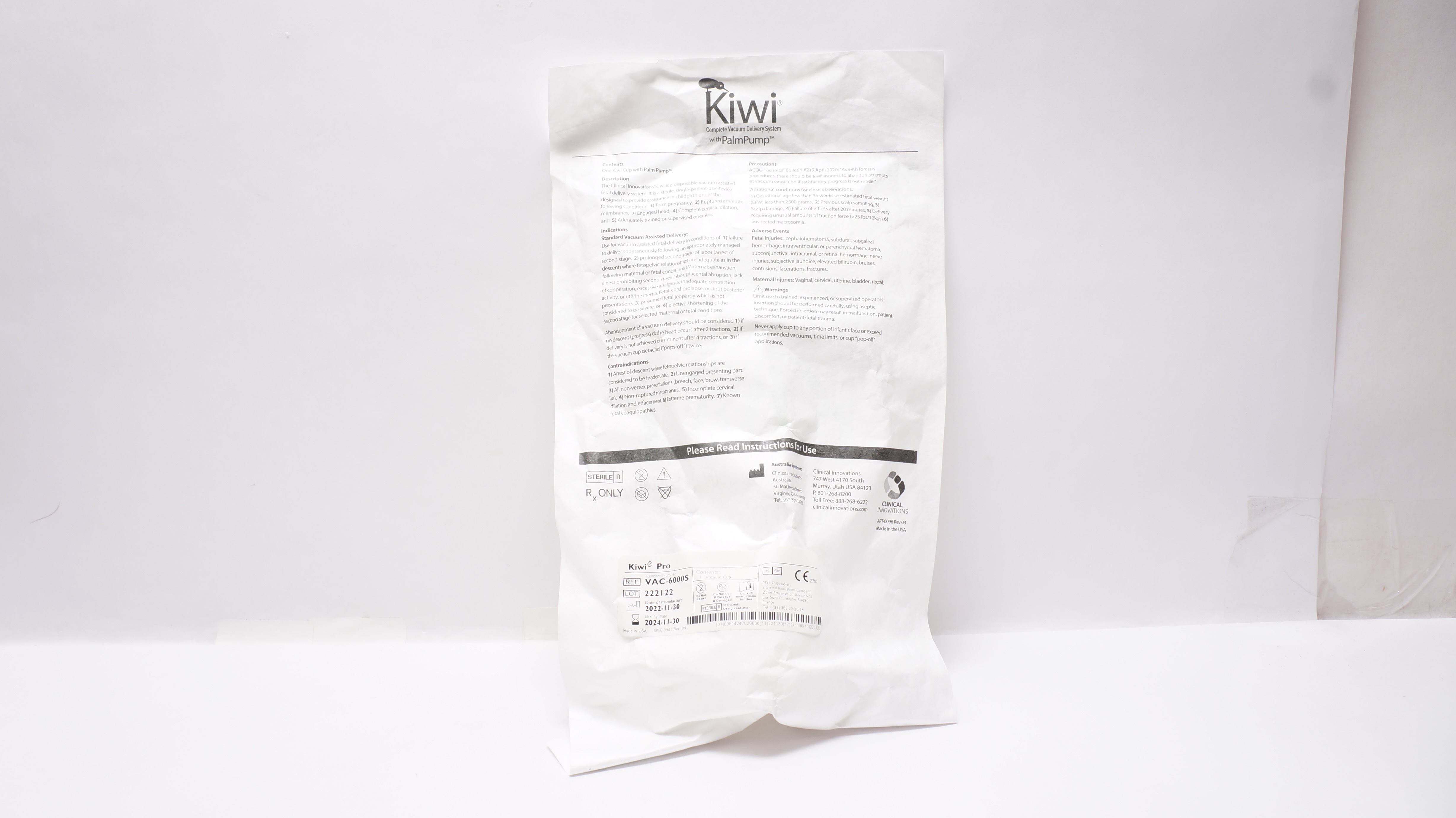 Clinical Innovations VAC-6000S Kiwi Pro Complete Vacuum Delivery System