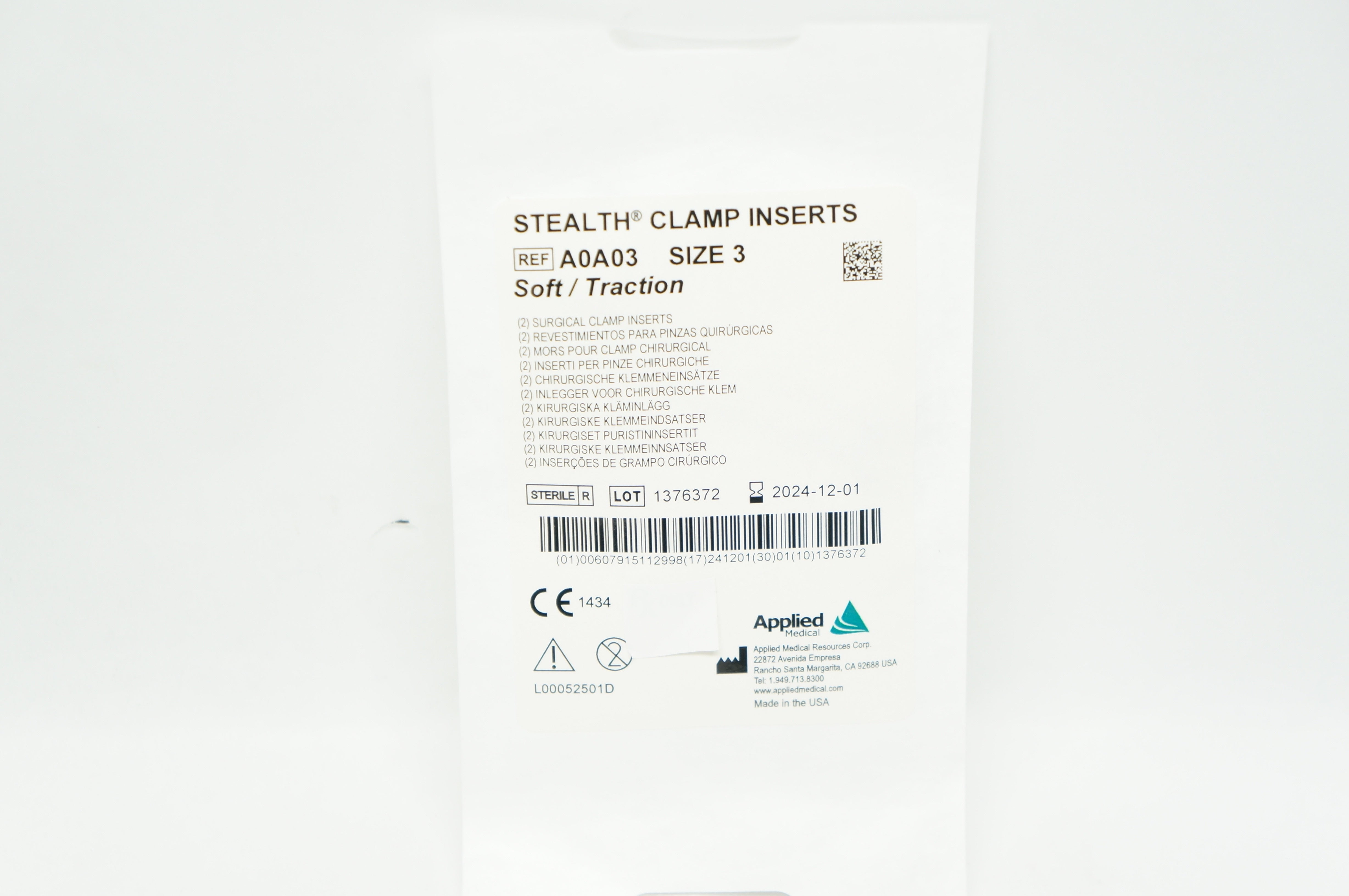 Applied Medical A0A03 Stealth Clamp Inserts, Size 3 Soft/Traction - Pack of 2