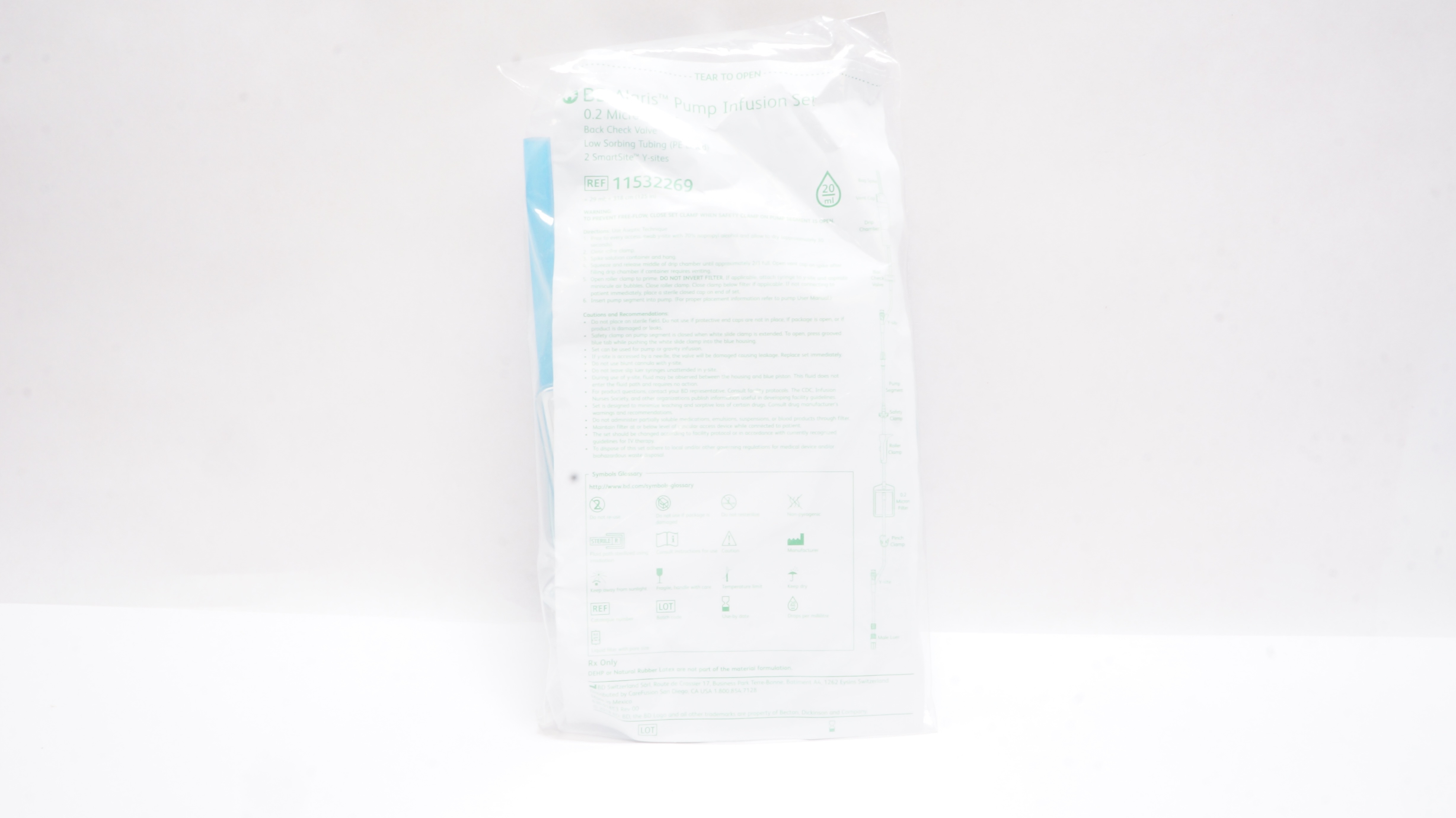 BD 11532269 Alaris Pump Infusion Set 29ml x 125inch 20Drops/mL