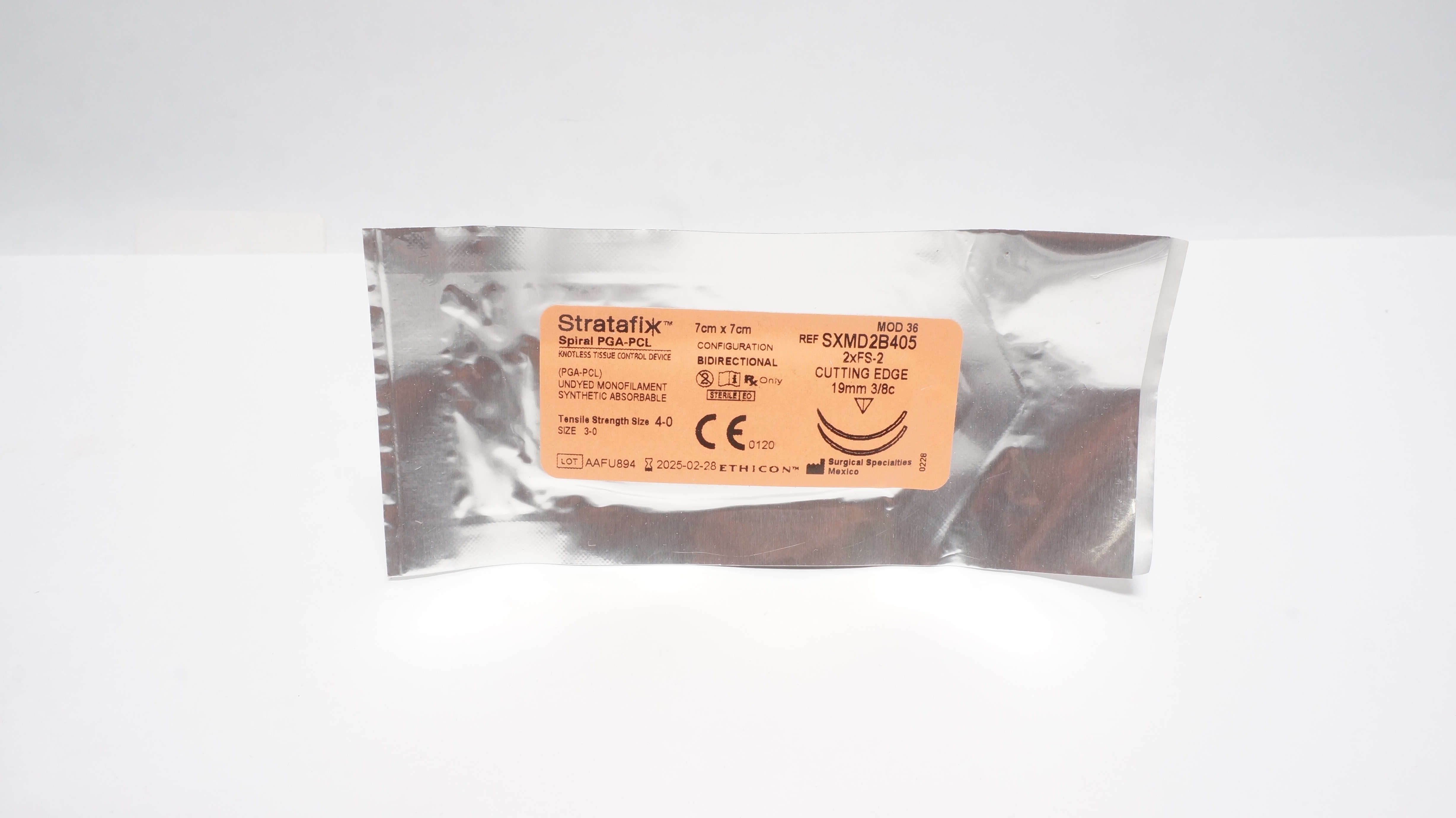 Ethicon SXMD2B405 3-0 Tissue Control Device 2xFS-2 19mm 3/8c (x)