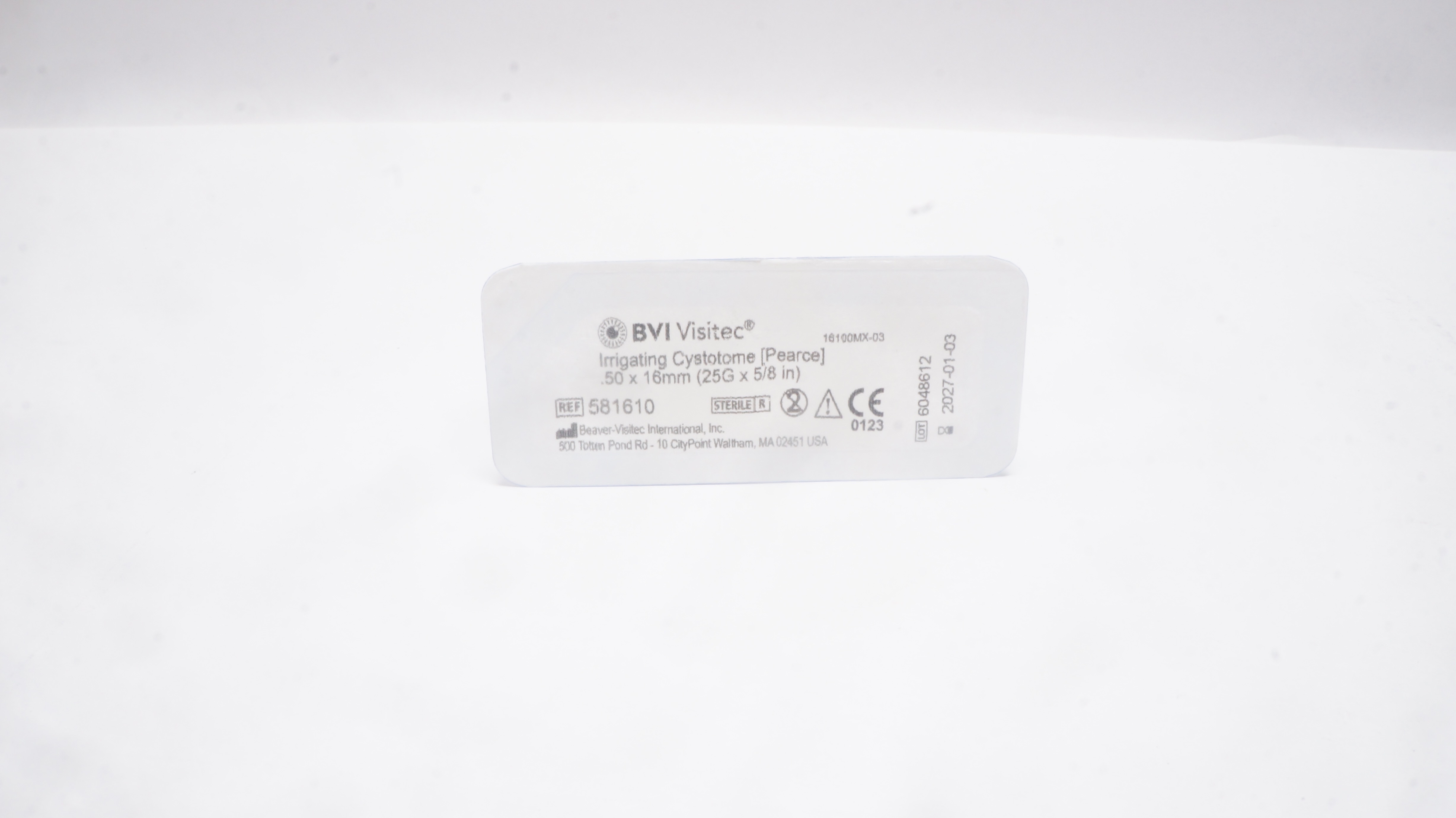 BVI 581610 Visitec Irrigating Cystotome 25G x 5/8inch