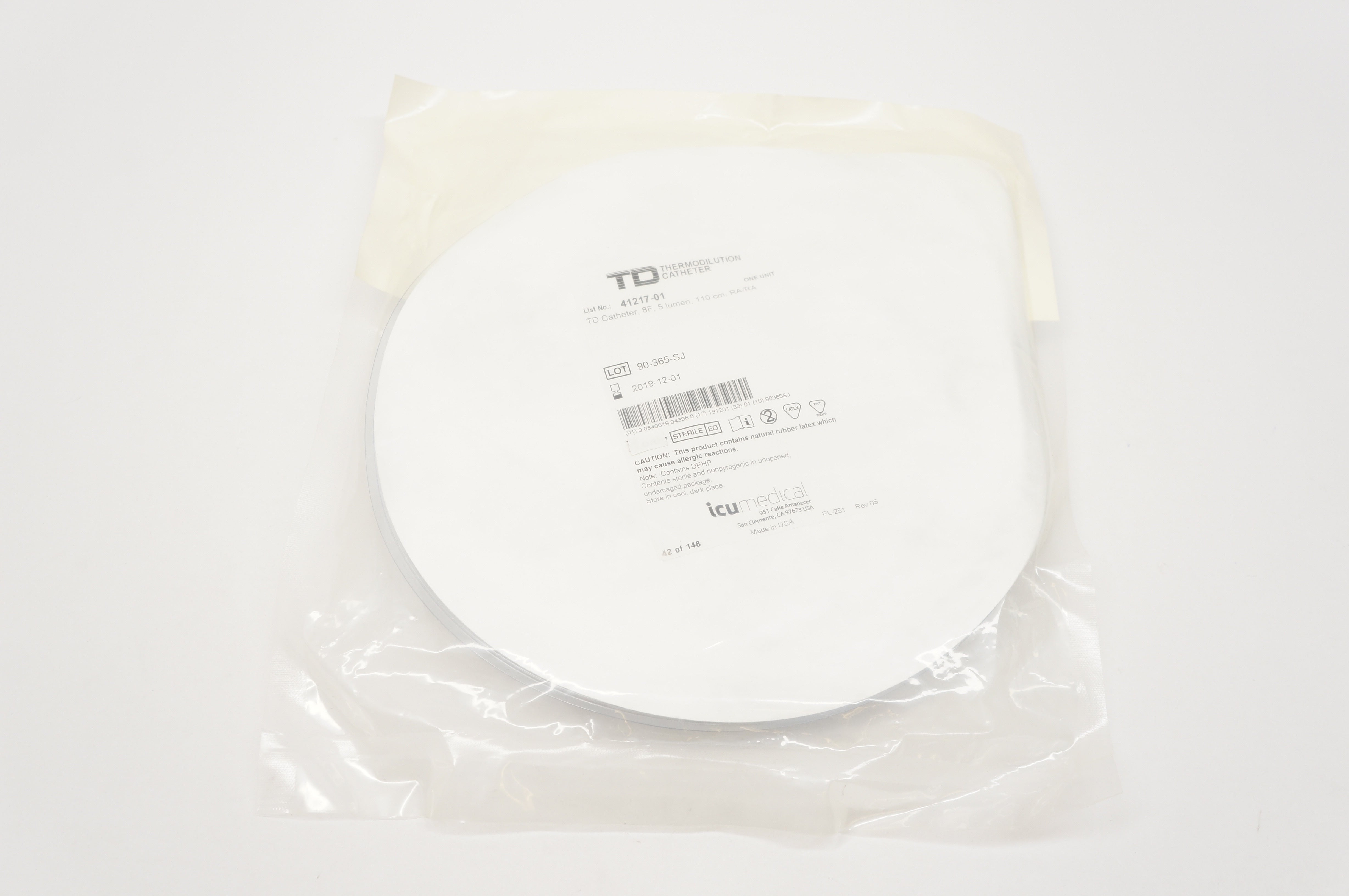 ICU Medical 41217-01 TD Thermodilution Cath., 8F, 5 lumen, 110cm (x)