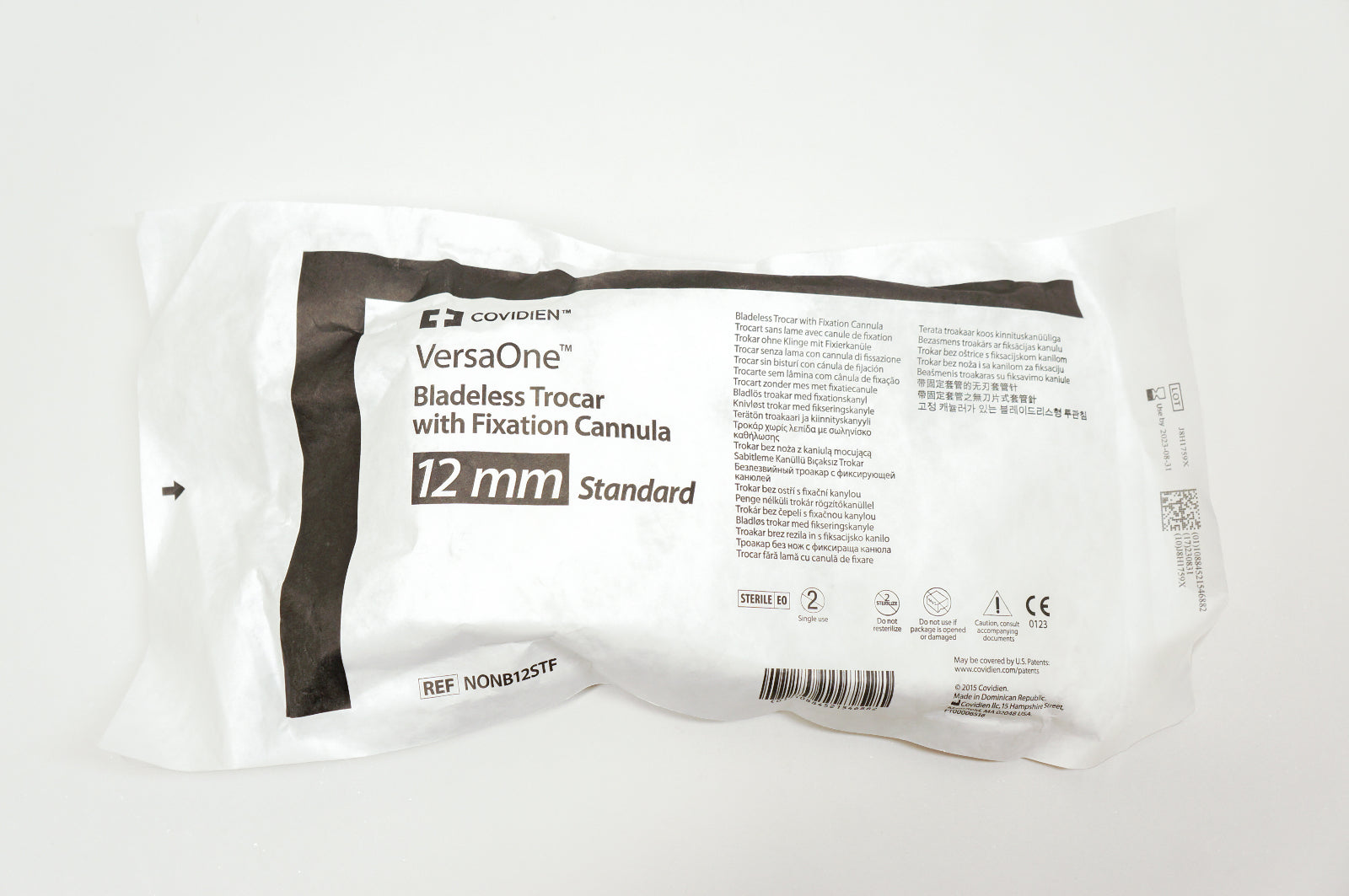 Covidien NONB12STF VersaOne Bladeless Trocar with Fixation Cannula 12mm Standard