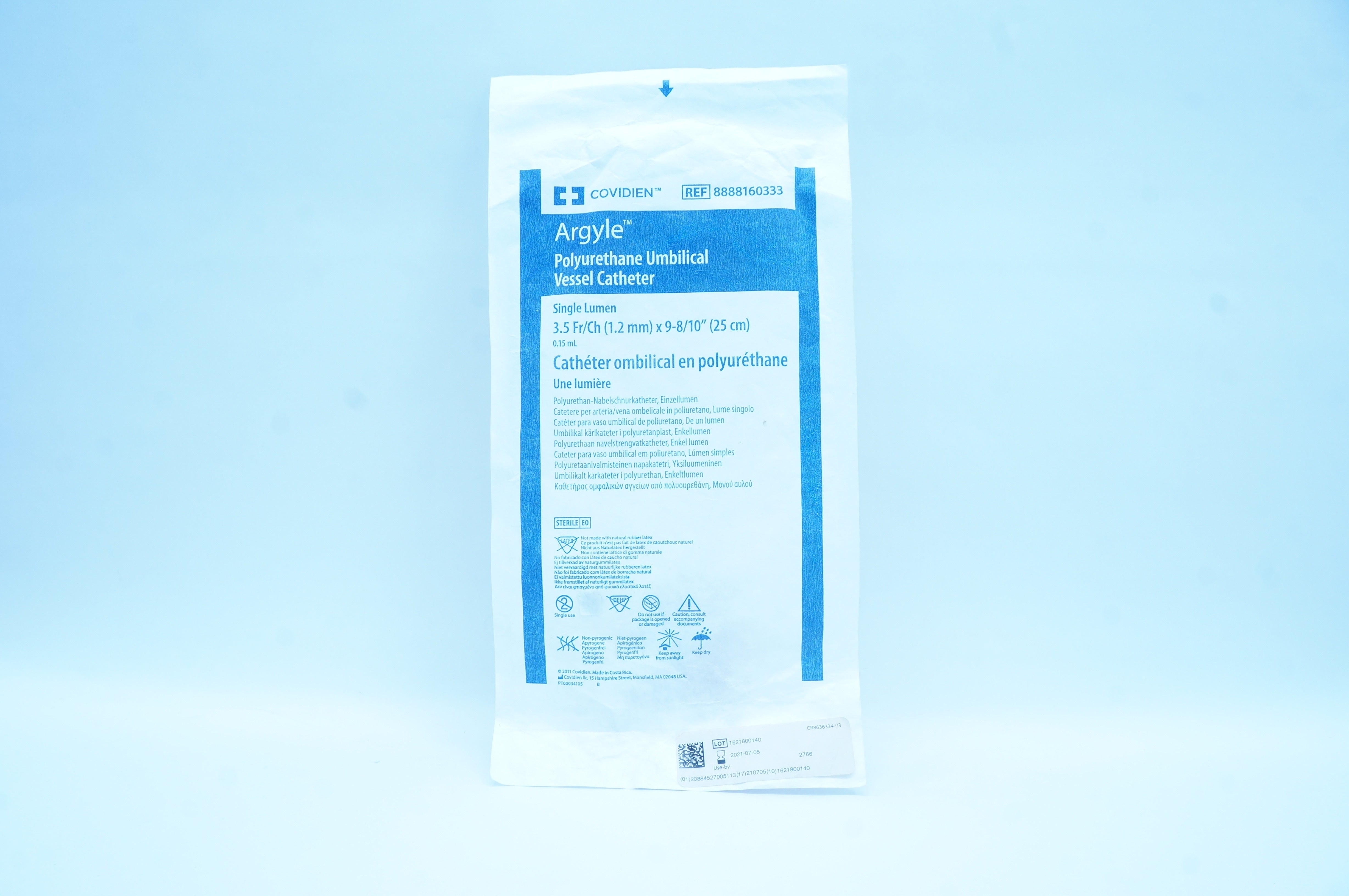 Covidien 8888160333 Argyle Umbilical Vessel Catheter 3.5Fr/Ch x 9-8/10 inch