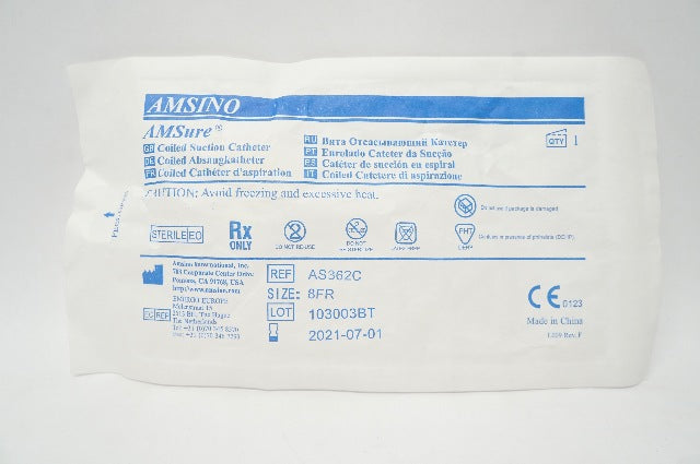 Amsino International AS362C AMSure Coiled Suction Cath. 8Fr (x)