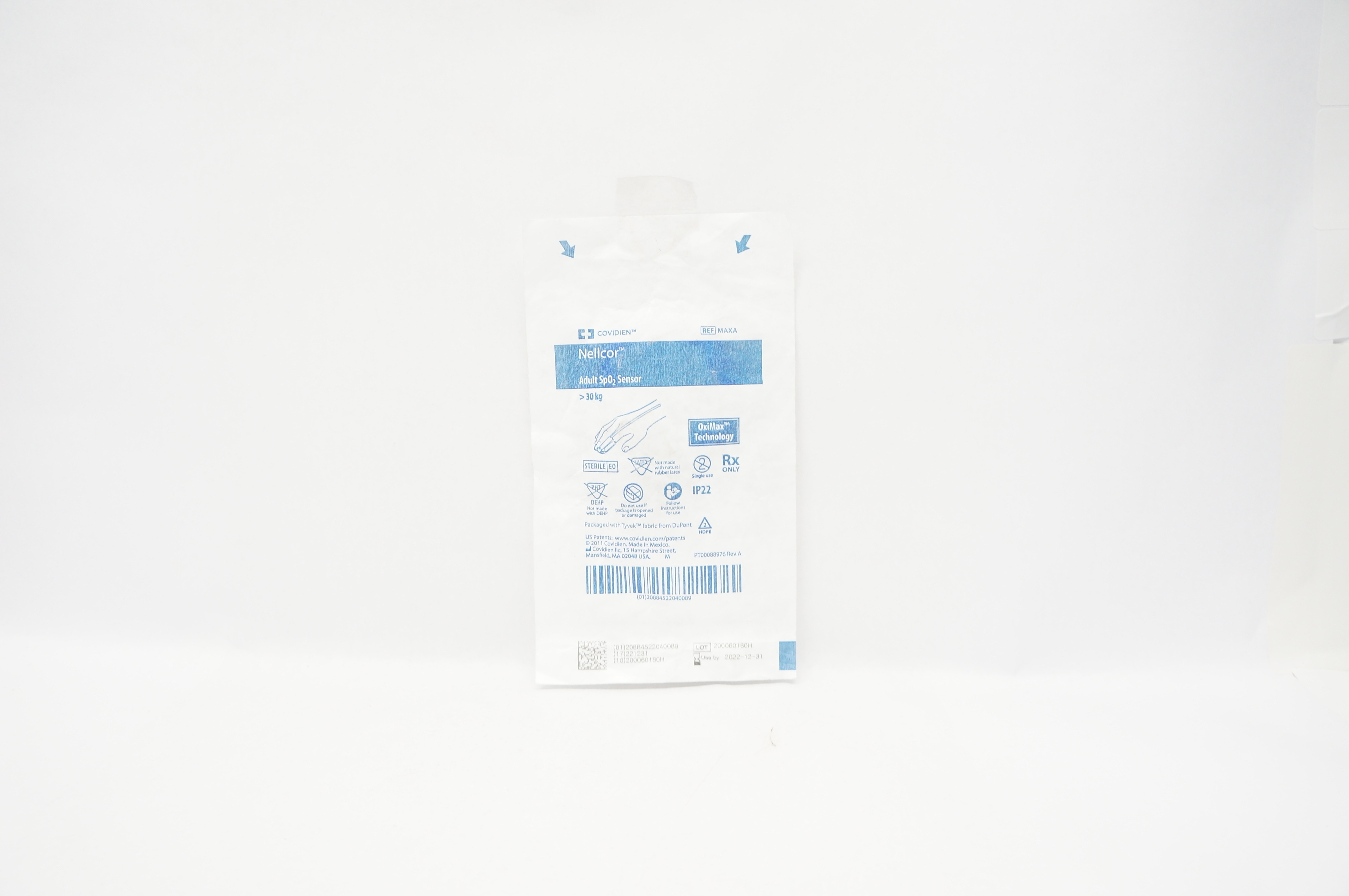 Covidien MAXA Nellcor Adult SpO2 Sensor >30kg