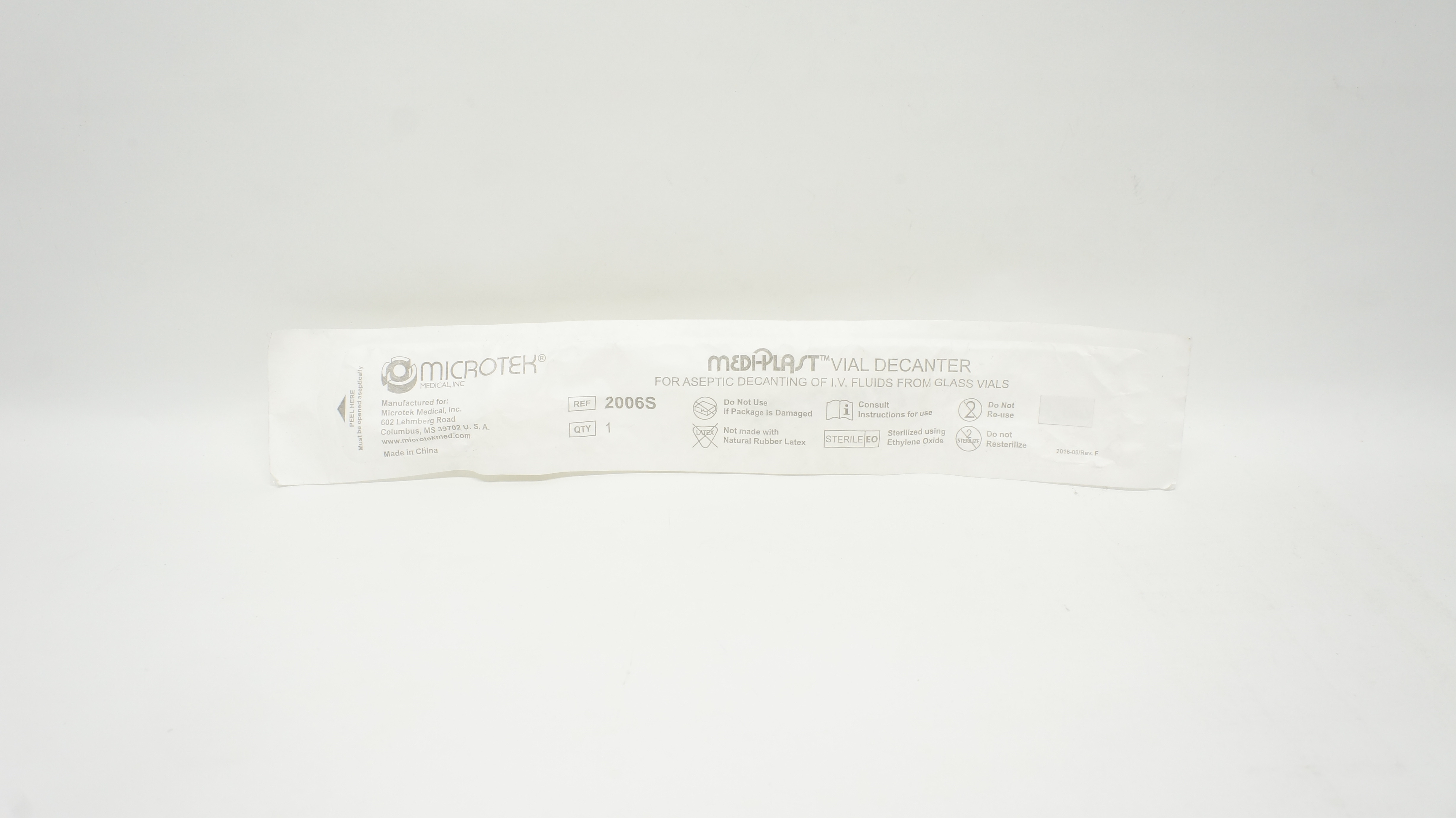 Microtek 2006S Medi-Plast Vial Decanter (x)